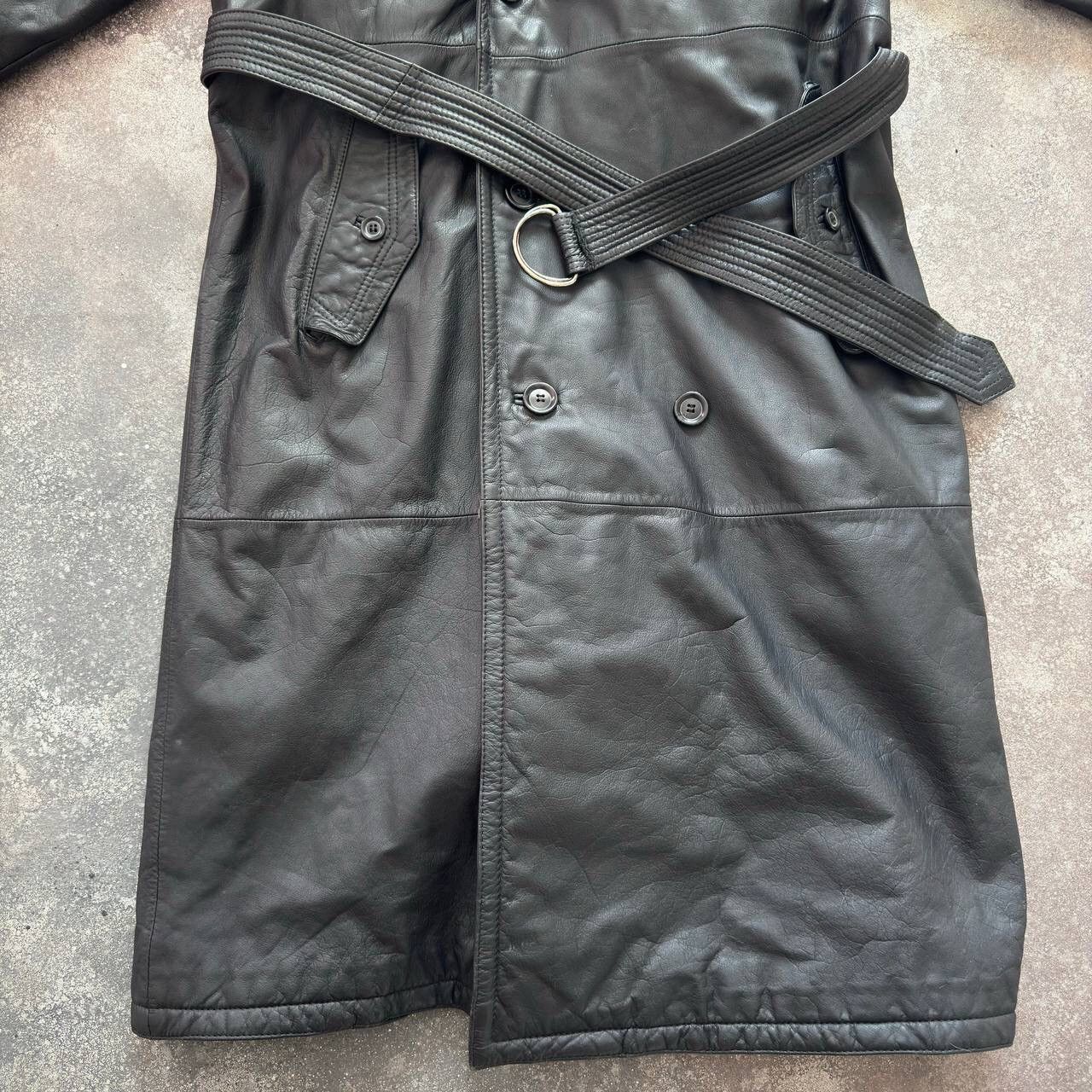 Other 90s Matrix Style Vintage Belted Leather Trench Coat Jacket Size US L / EU 52-54 / 3 - 10 Thumbnail