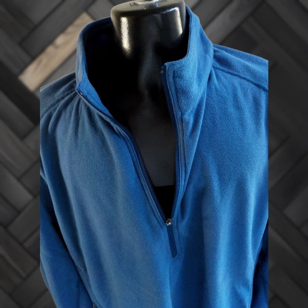 Duluth Trading Company DULUTH TRADING Polartec 1/4 Zip Activewear Shirt Blue XL Polyester Mock Neck Zip Long Sleeve Regular Mens Size US XL / EU 56 / 4 - 1 Thumbnail