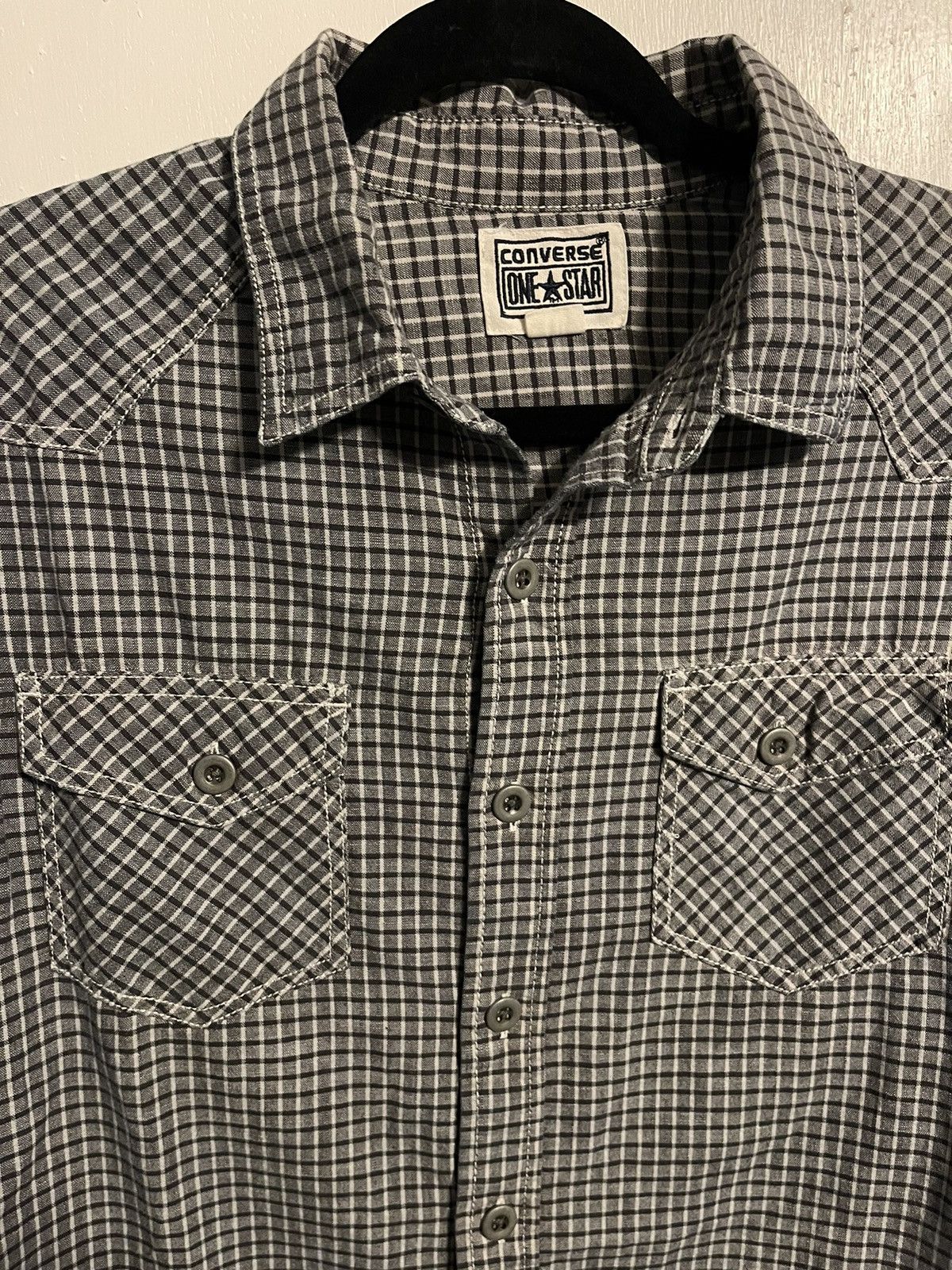 Converse Vintage Converse Plaid Metallic Button Up Tee Size US M / EU 48-50 / 2 - 2 Thumbnail