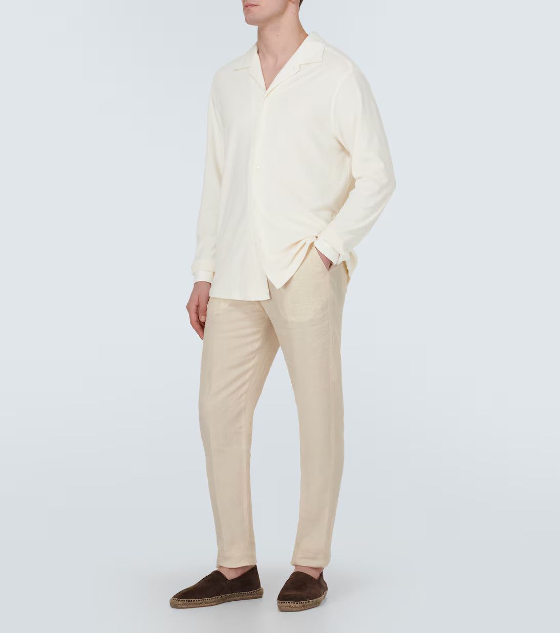 Ermenegildo Zegna o1s1rm0325 RUDX47A7 Shirt in White Size US M / EU 48-50 / 2 - 2 Thumbnail