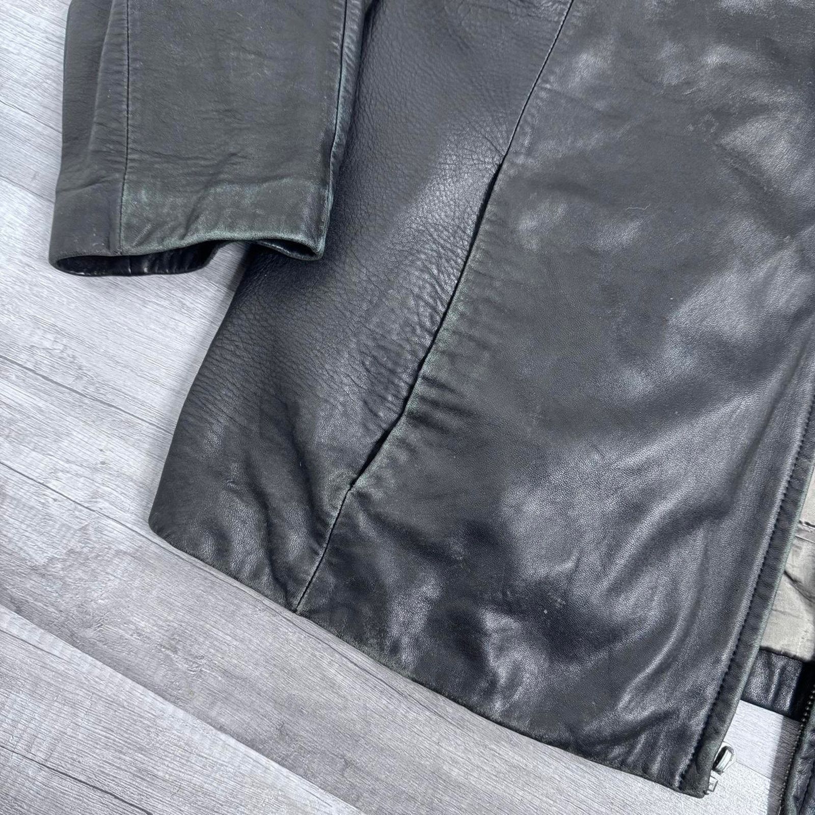 Vintage × Wilsons Leather Wilson’s Leather Men’s Vintage Leather Jacket Distressed Size US XXL / EU 58 / 5 - 2 Thumbnail
