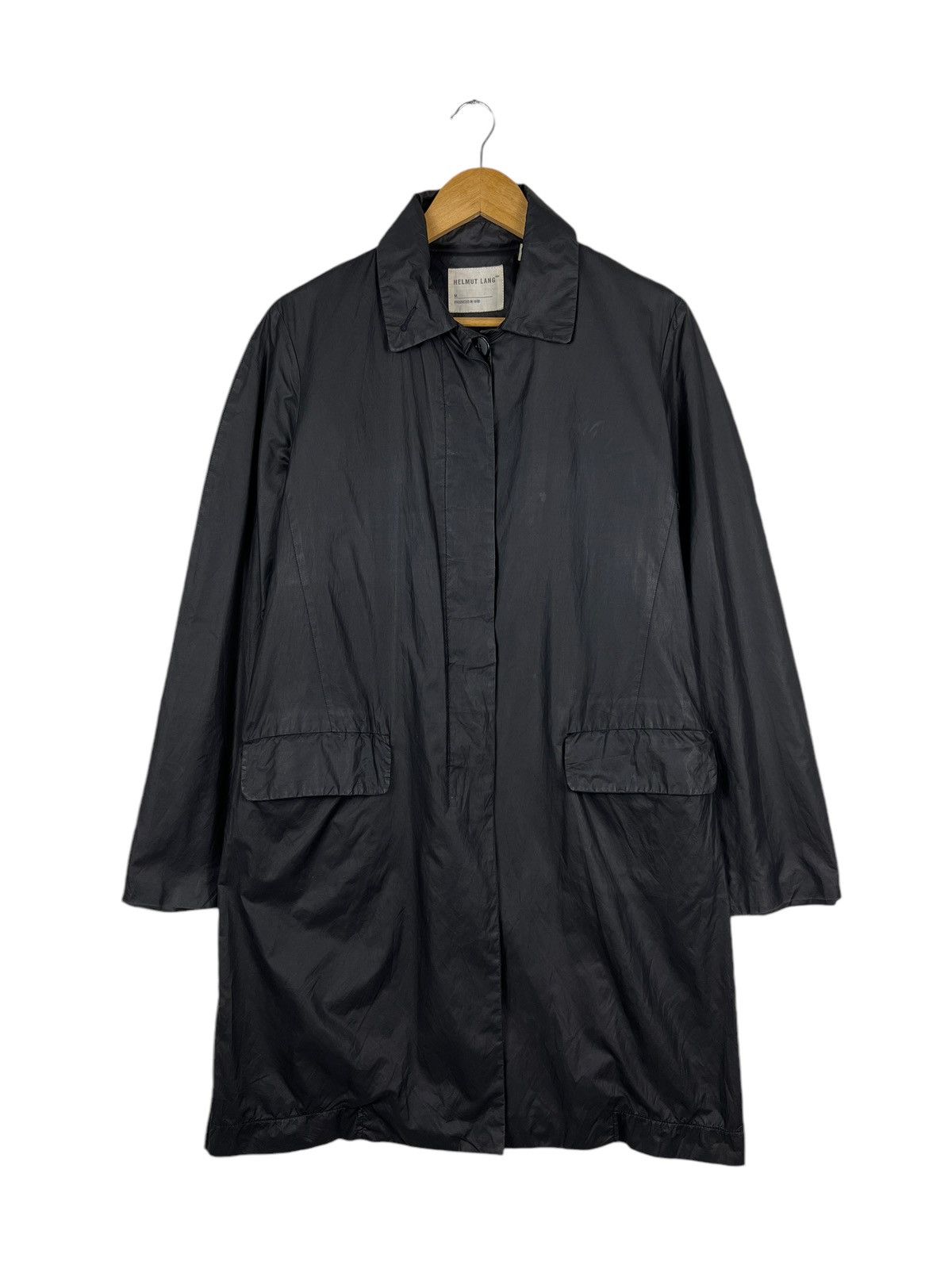 Helmut Lang 🔥 VINTAGE 1998 HELMUT LANG LIGHT LONG COAT MADE IN ITALY Size US S / EU 44-46 / 1 - 3 Thumbnail