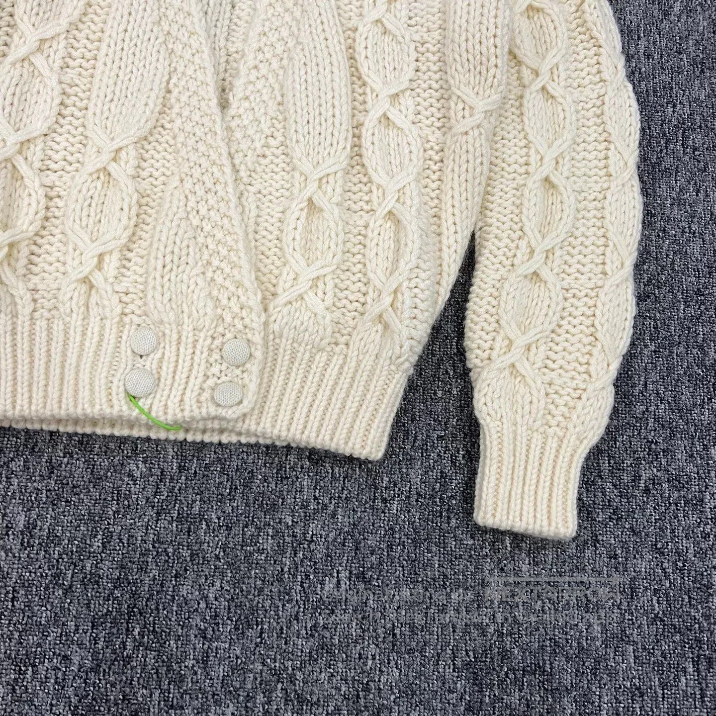 Saint Laurent Paris Saint Laurent Paris Coarse wool knitted hooded cardigan| Size S / US 4 / IT 40 - 4 Thumbnail