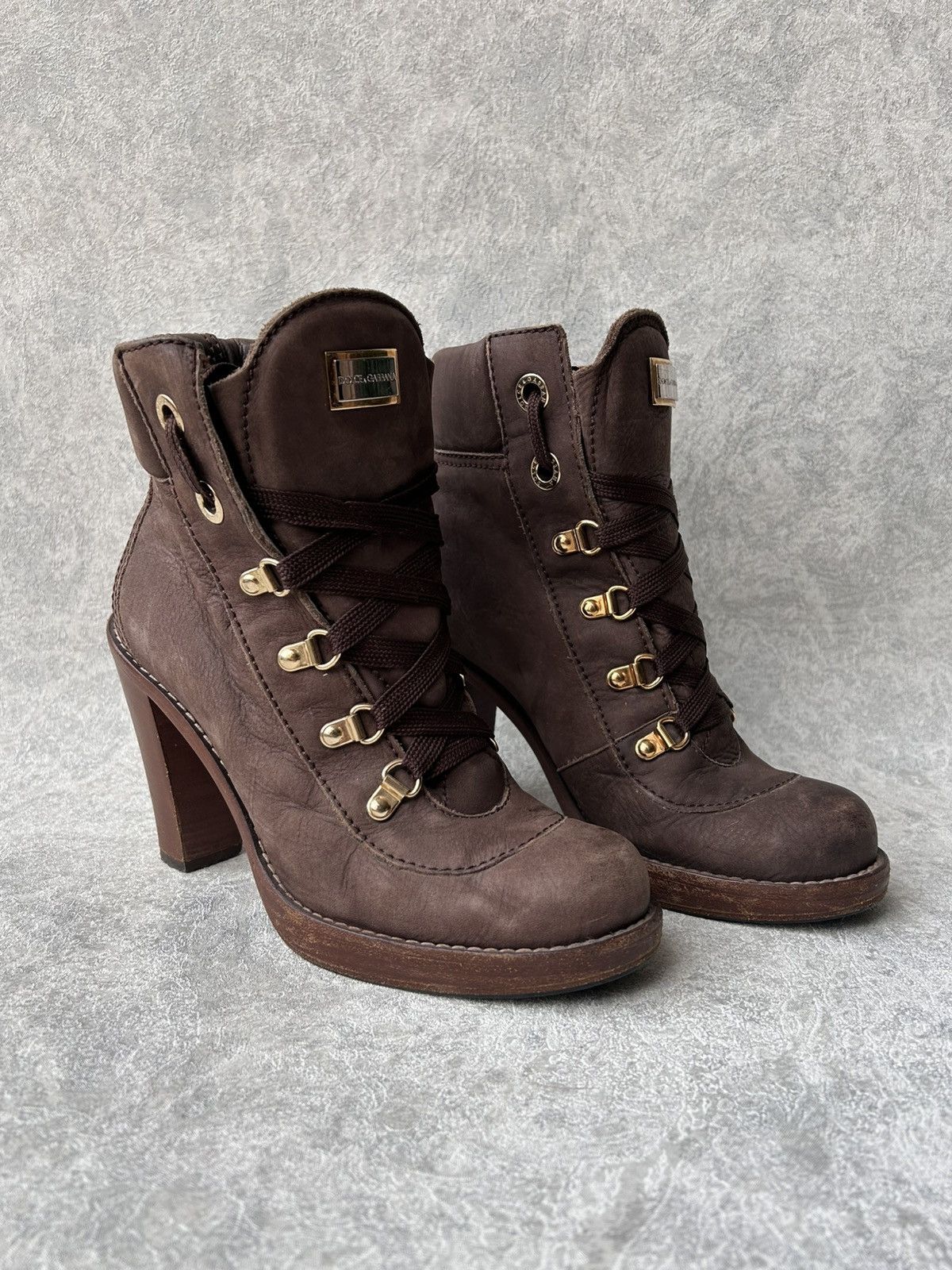 Dolce & Gabbana Y2K Dolce Gabbana Leather Western Ankle Boots Size US 8 / IT 38 - 8 Thumbnail