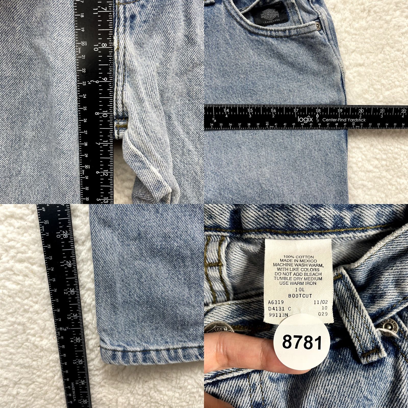 Harley Davidson VINTAGE Harley Davidson Jeans Bootcut Tall Womens 12 Long Light Wash Mid Rise Blue 1990s Mens? Size 34" / US 12 / IT 48 - 8 Thumbnail