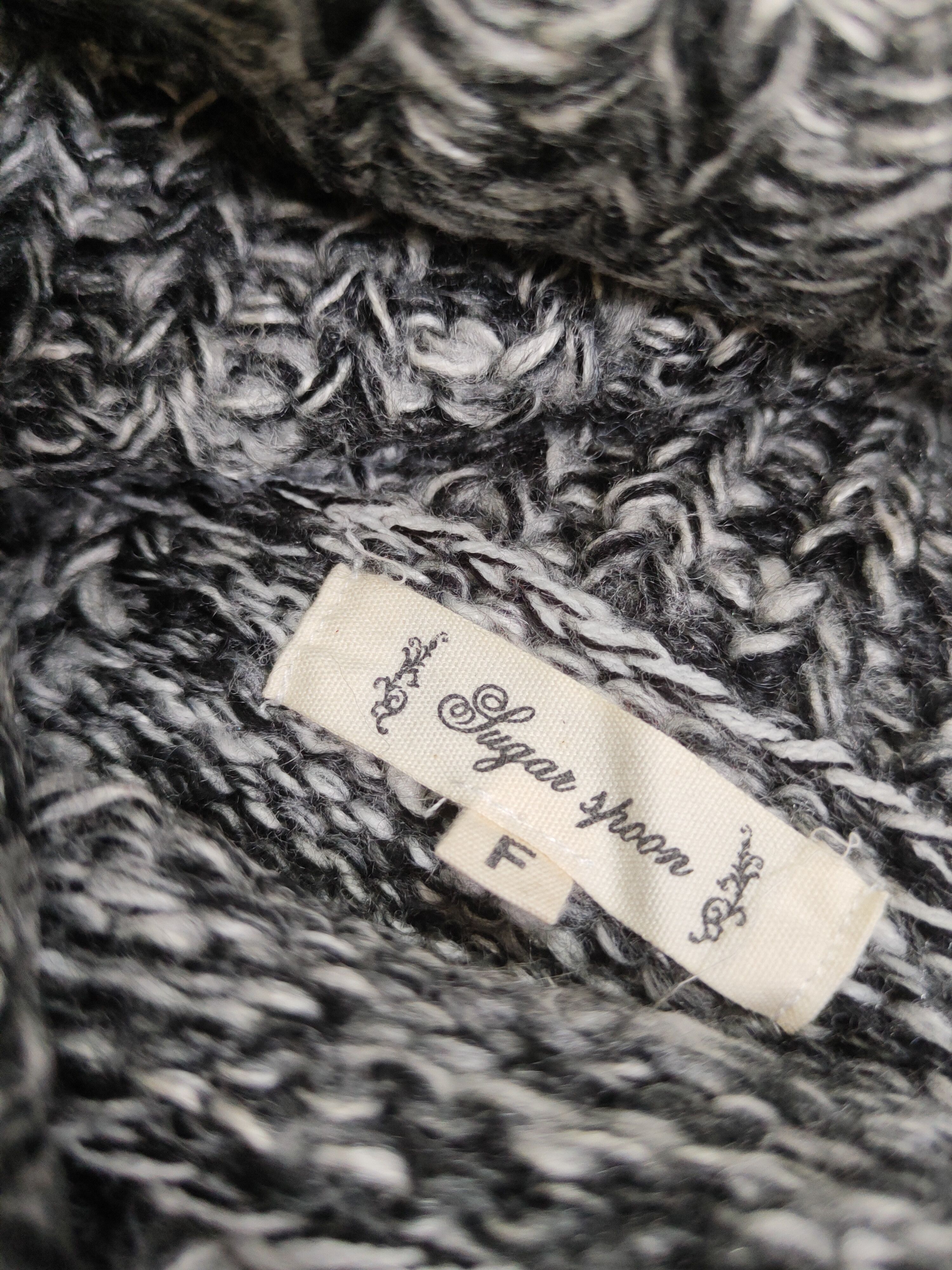 Japanese Brand Sugar Spoon Black White Knitwear Sweatshirts #W1235 Size US XL / EU 56 / 4 - 11 Thumbnail