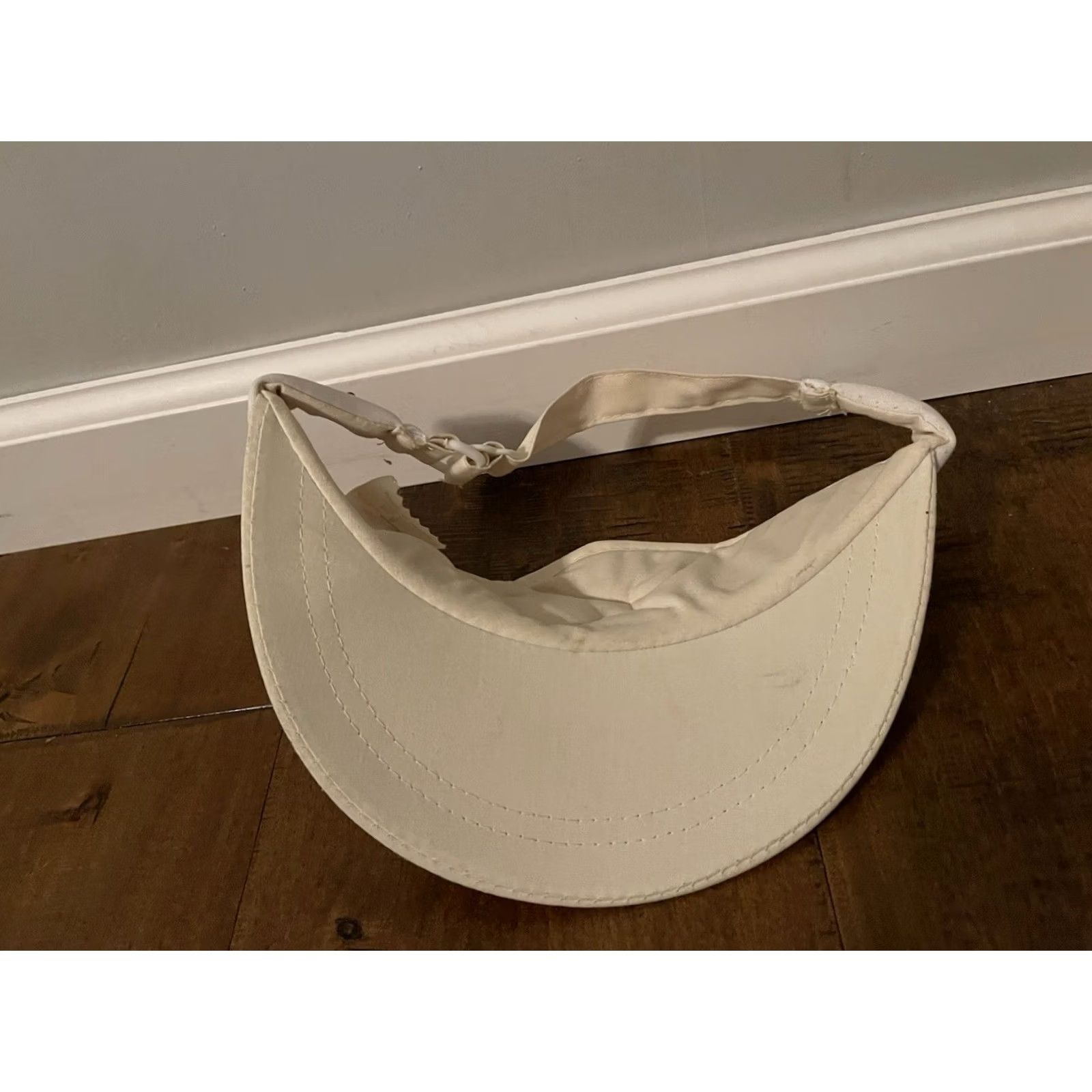 Logo 7 VINTAGE Nissan Visor Hat Cap White Adjustable One Size Men 80s Logo Automobiles Car Summer Spring Size ONE SIZE - 5 Thumbnail