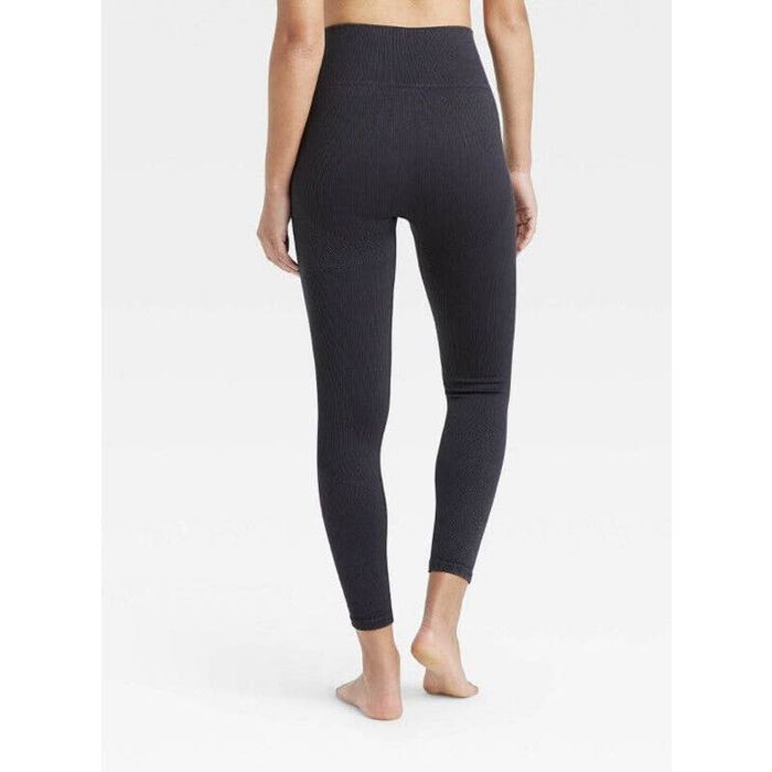 Target Basics Joy Lab  Black Ribbed Knit Compression leggings