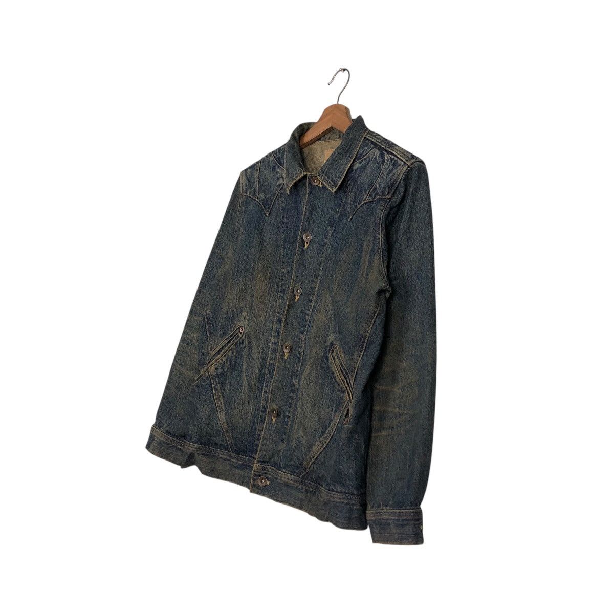 Hysteric Glamour 📌Vintage Biker Trucker Denim Jacket Button Made in Japan Size US M / EU 48-50 / 2 - 3 Thumbnail