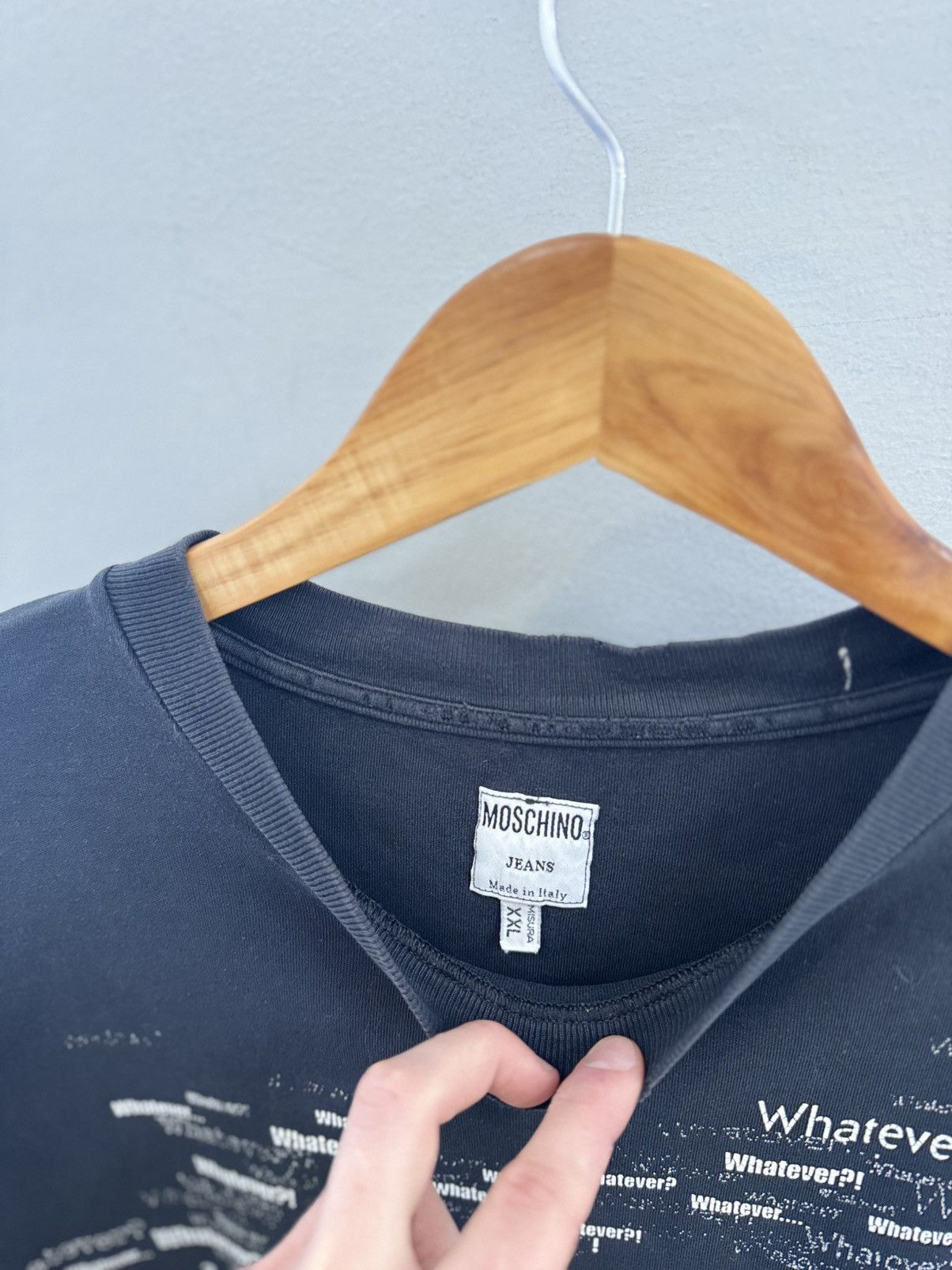 Moschino × Vintage Vintage Moschino Long Sleeve Avant Garde Moschino Crewneck Size US XL / EU 56 / 4 - 5 Thumbnail