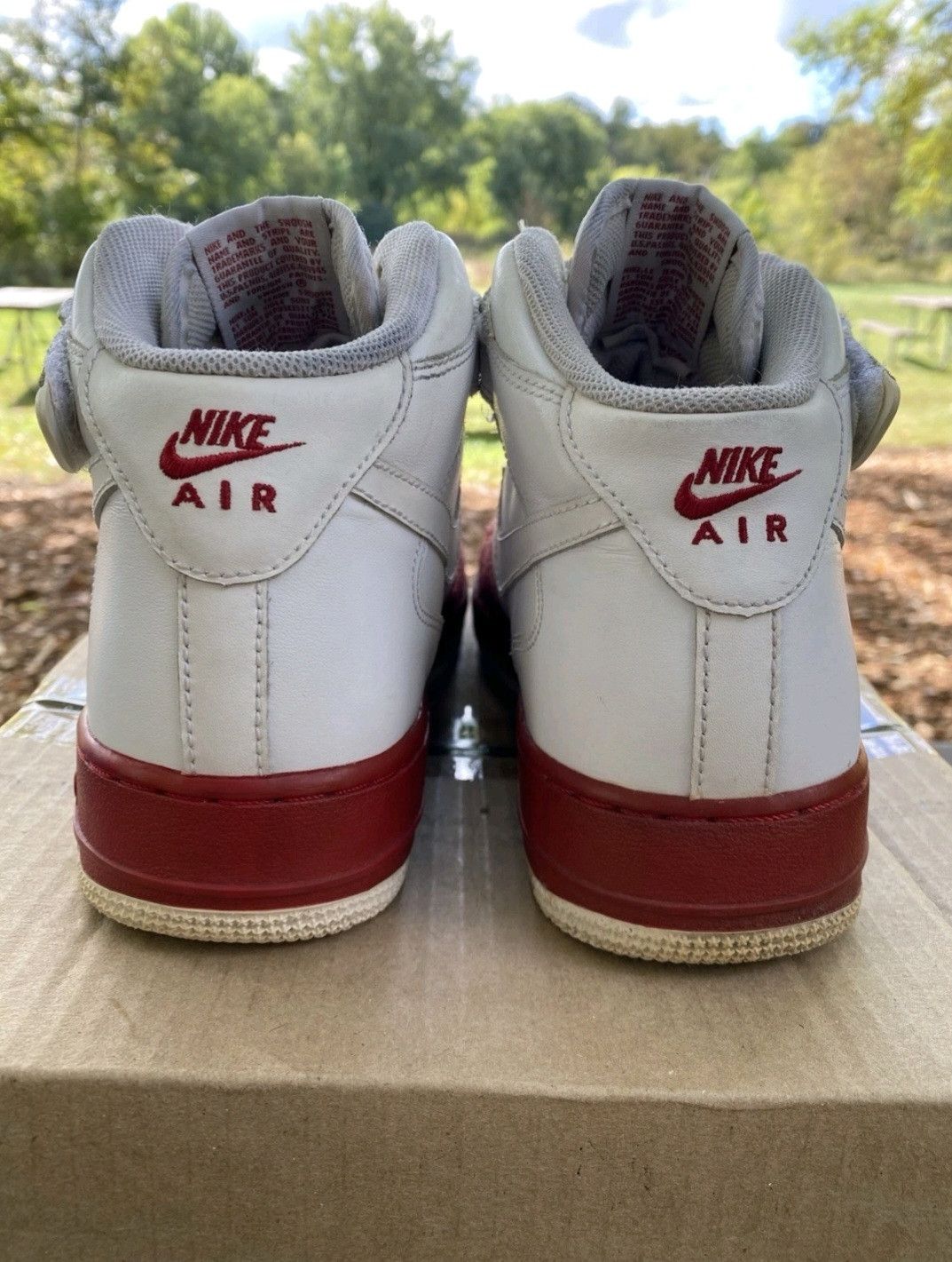 Nike Nike Air Force 1 Mid 07 White Varsity Red Size 8.5 Men Size US 8.5 / EU 41-42 - 5 Thumbnail