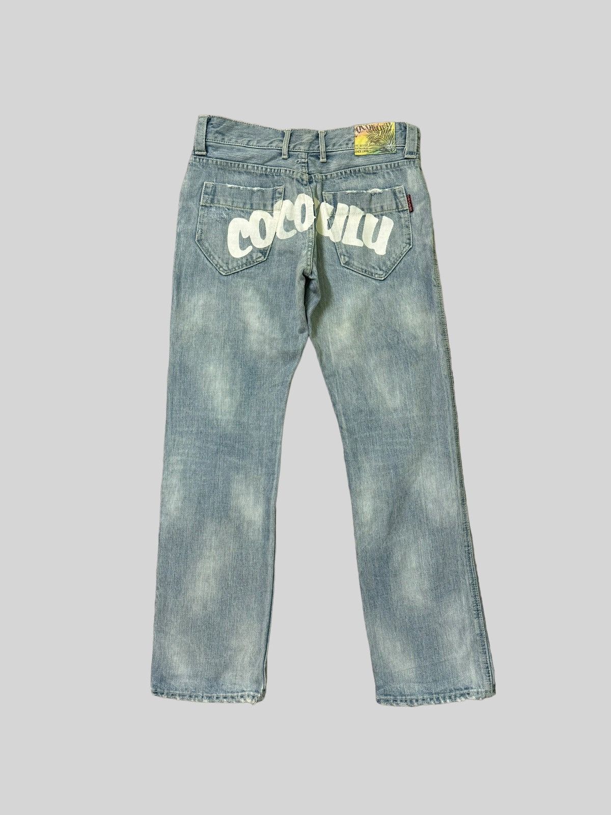 Japanese Brand Distressed COCOLULU Mud WashThrashed Faded Jeans Size US 30 / EU 46 - 1 Thumbnail