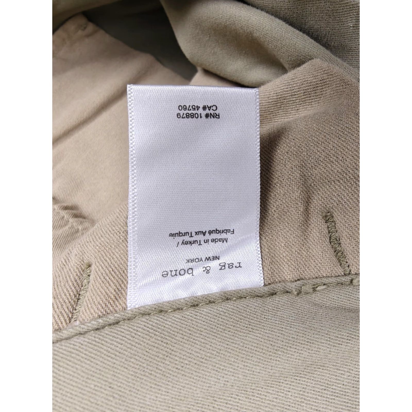 Rag & Bone Rag & Bone Pants Womens 4 Beige Twill Wide-Leg High Rise Chino Stretch Casual Size 27" / US 4 / IT 40 - 5 Thumbnail