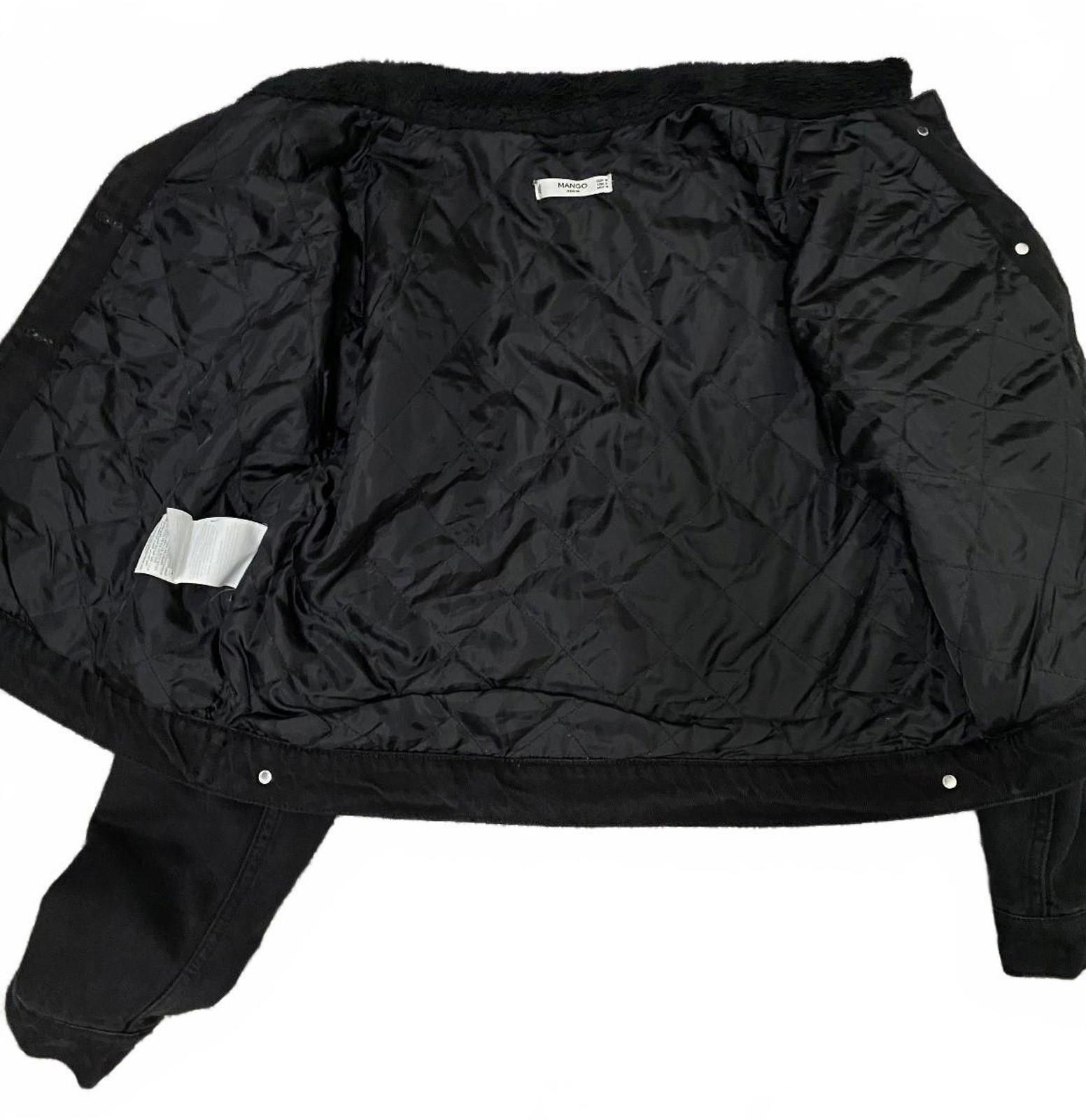 Mango MANGO DENIM Faux Fur Collar Denim Jacket in Black (MEDIUM) Size M / US 6-8 / IT 42-44 - 6 Thumbnail