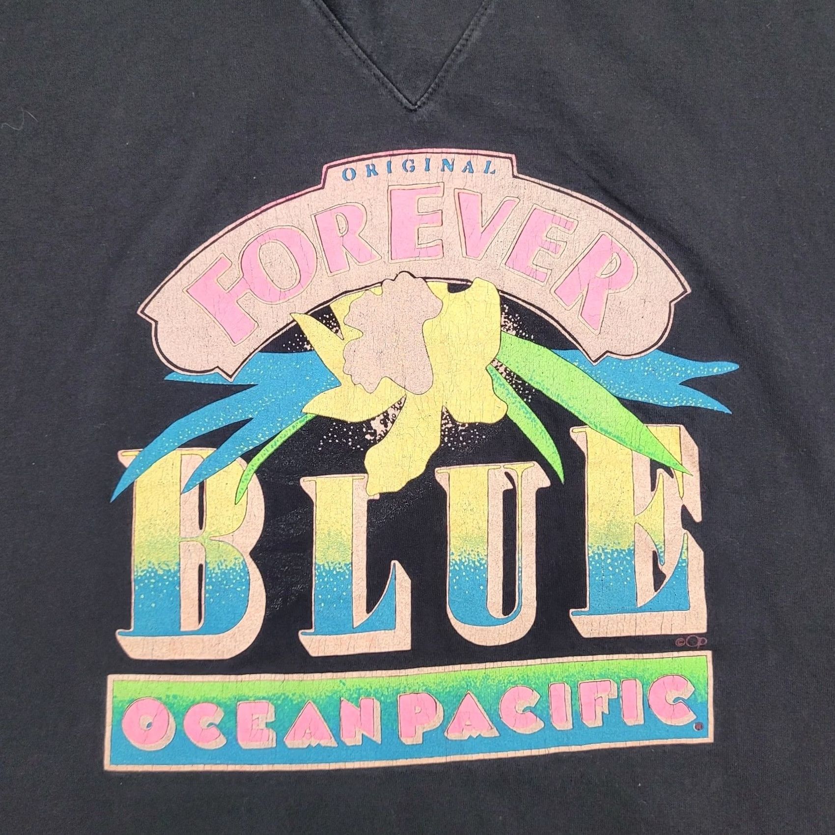 Ocean Pacific VINTAGE Ocean Pacific Shirt Womens XL Black 1990s 22x30 Graphic Tee Crew Neck Short Sleeve Size XL / US 12-14 / IT 48-50 - 7 Thumbnail