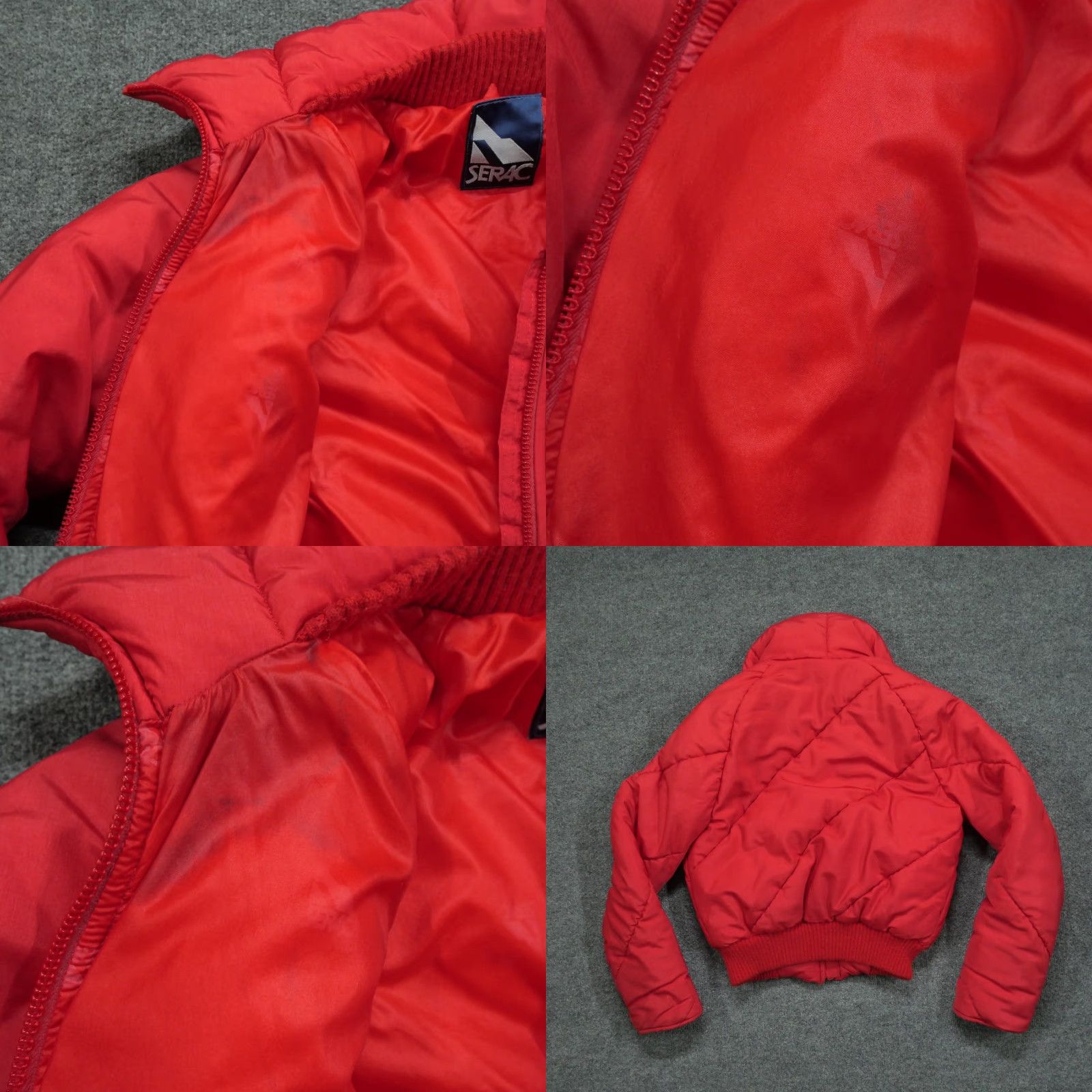 Vintage VINTAGE Serac Jacket Womens 10 Red Puffer Quilted Cropped 80s Windbreaker Short Zip Regular Size 10 Womens Red 80s Jacket Size L / US 10 / IT 46 - 8 Thumbnail