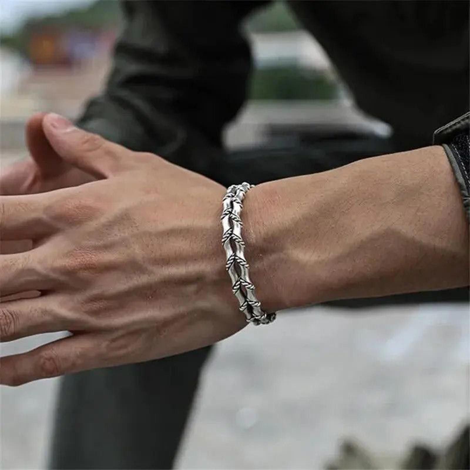Jewelry Double Layer Bamboo Bracelet Size ONE SIZE - 2 Thumbnail
