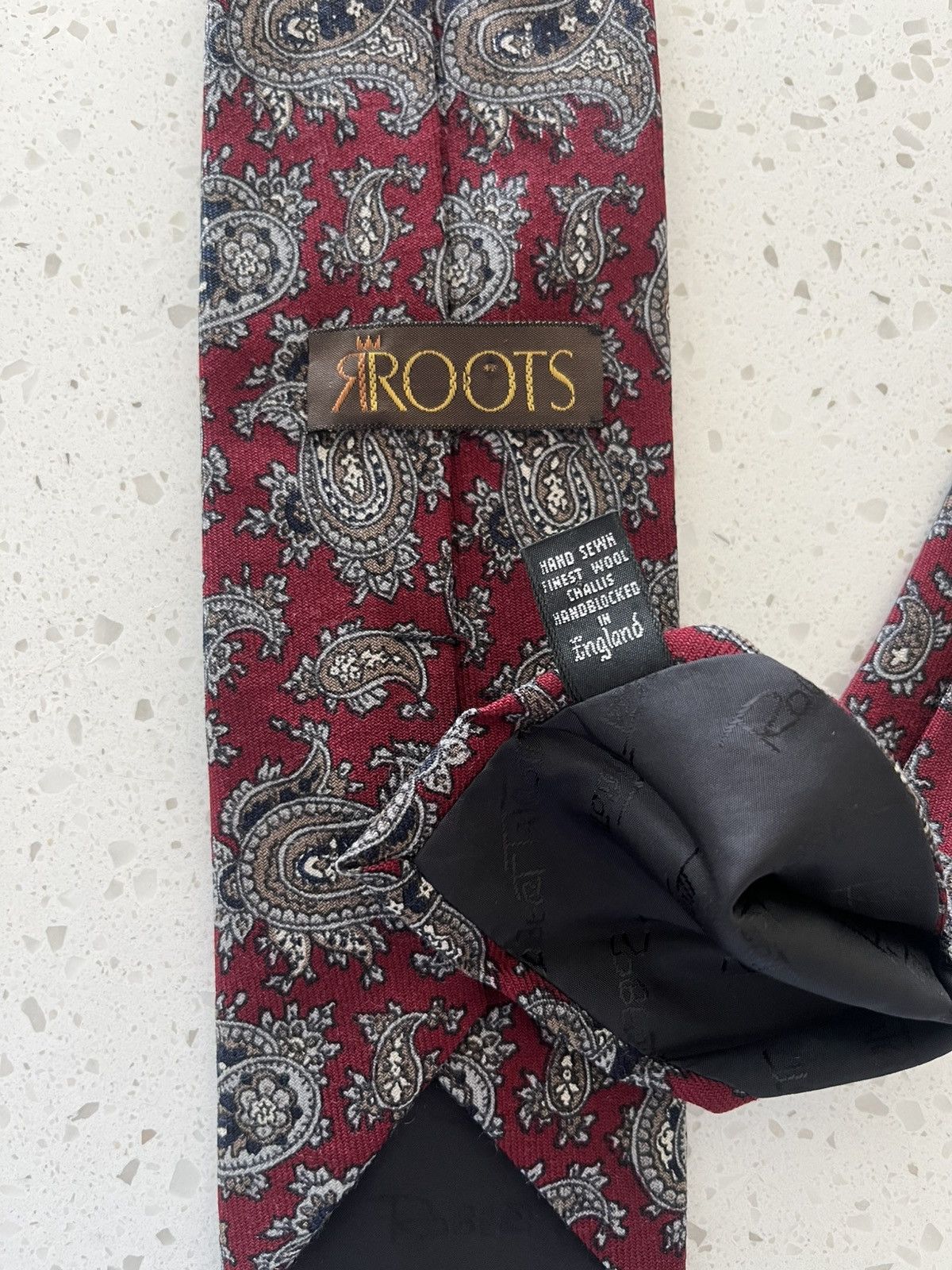 Robert Talbott Robert Talbott wool chalis handblocked paisley tie Size ONE SIZE - 2 Thumbnail