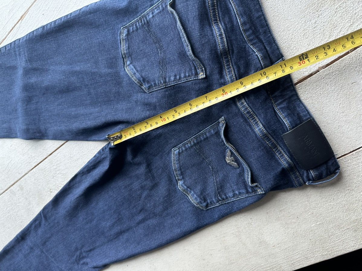 Armani 🚨Y2K WOMEN ARMANI JEANS WITH LOGO AVANT GARDE DENIM PANTS Size 29" - 14 Thumbnail