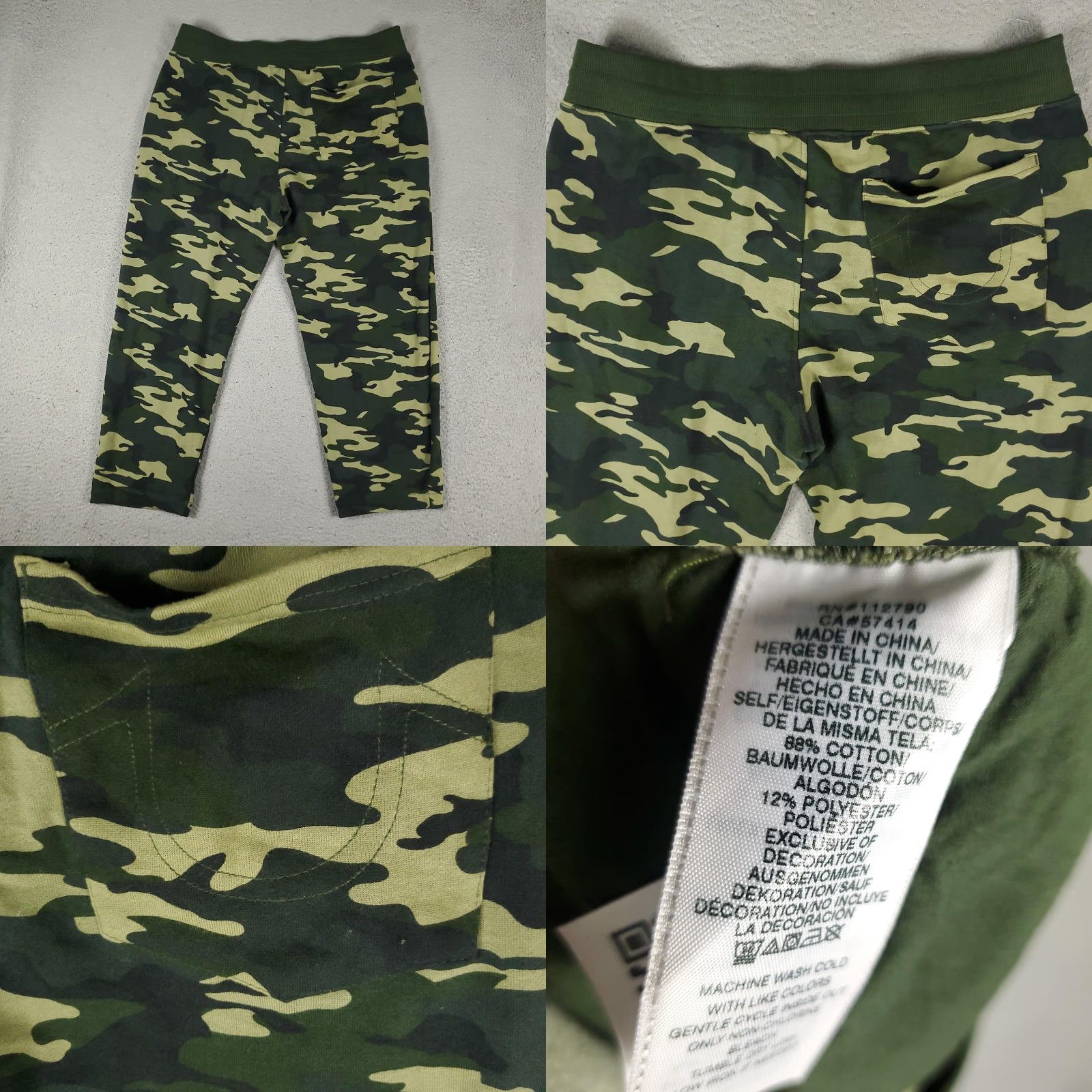 True Religion True Religion Pants Mens Large Green Camo Joggers Sweatpants Run Short Size US 33 - 8 Thumbnail