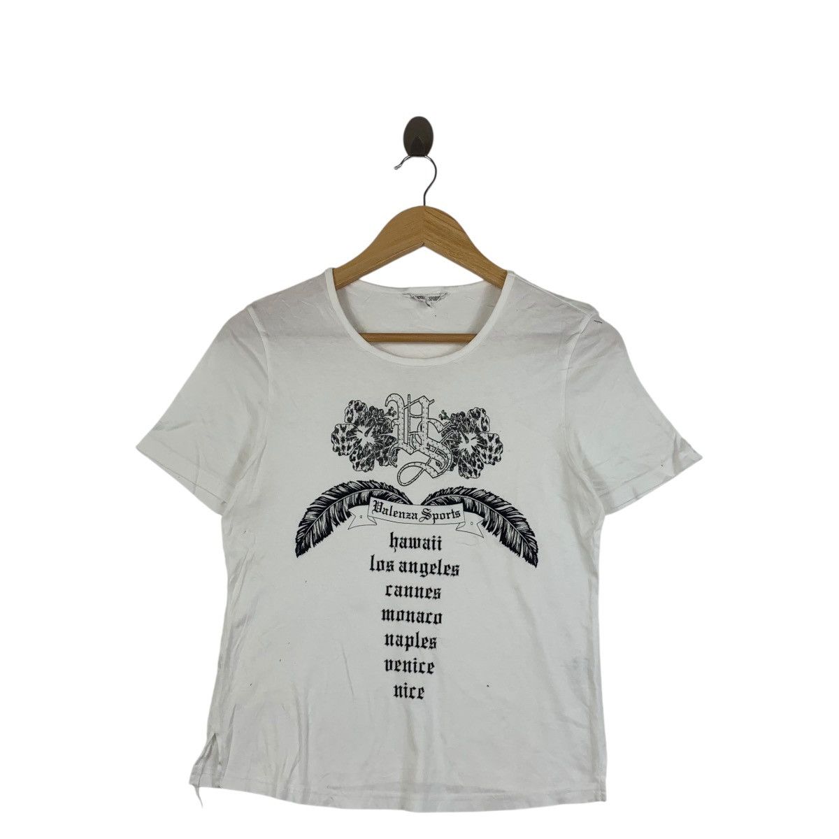 Vintage Vintage VALENZA SPORTS HAWAII Bling Tee Shirt Top Size XS / US 0-2 / IT 36-38 - 1 Thumbnail