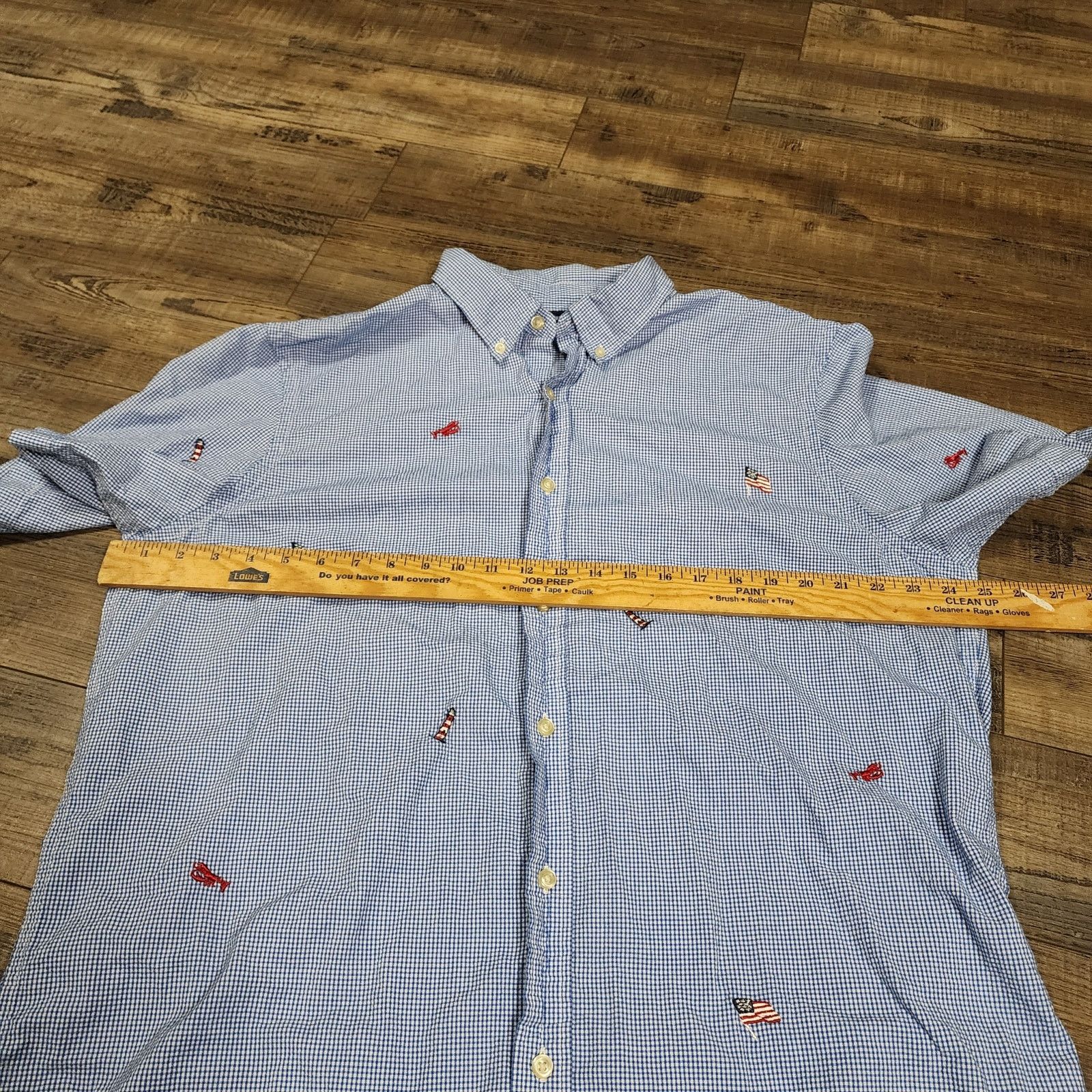 Chaps Chaps seersucker button up shirt embroidered XL 2376 Size US XL / EU 56 / 4 - 3 Thumbnail