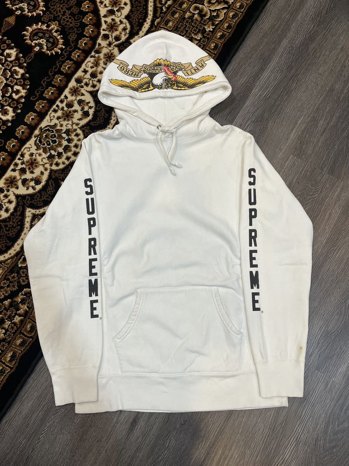 Antihero × Supreme Supreme x Anti Hero 2022 Hooded Sweatshirt Size US M / EU 48-50 / 2 - 1 Thumbnail