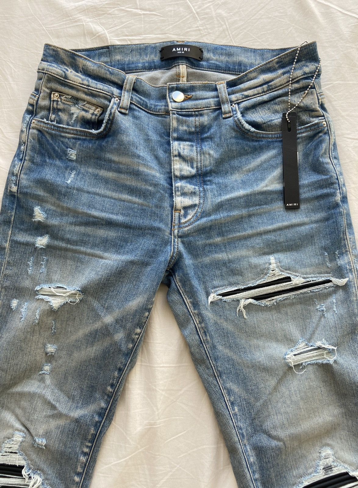 Amiri AMIRI Black Patch- 222 PXMD001: MX1 Size US 32 / EU 48 - 2 Thumbnail