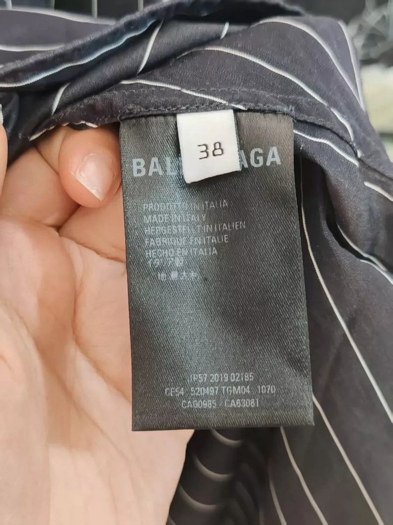 Balenciaga Balenciaga size 38 Back Logo Striped Shirt Size M / US 6-8 / IT 42-44 - 4 Thumbnail