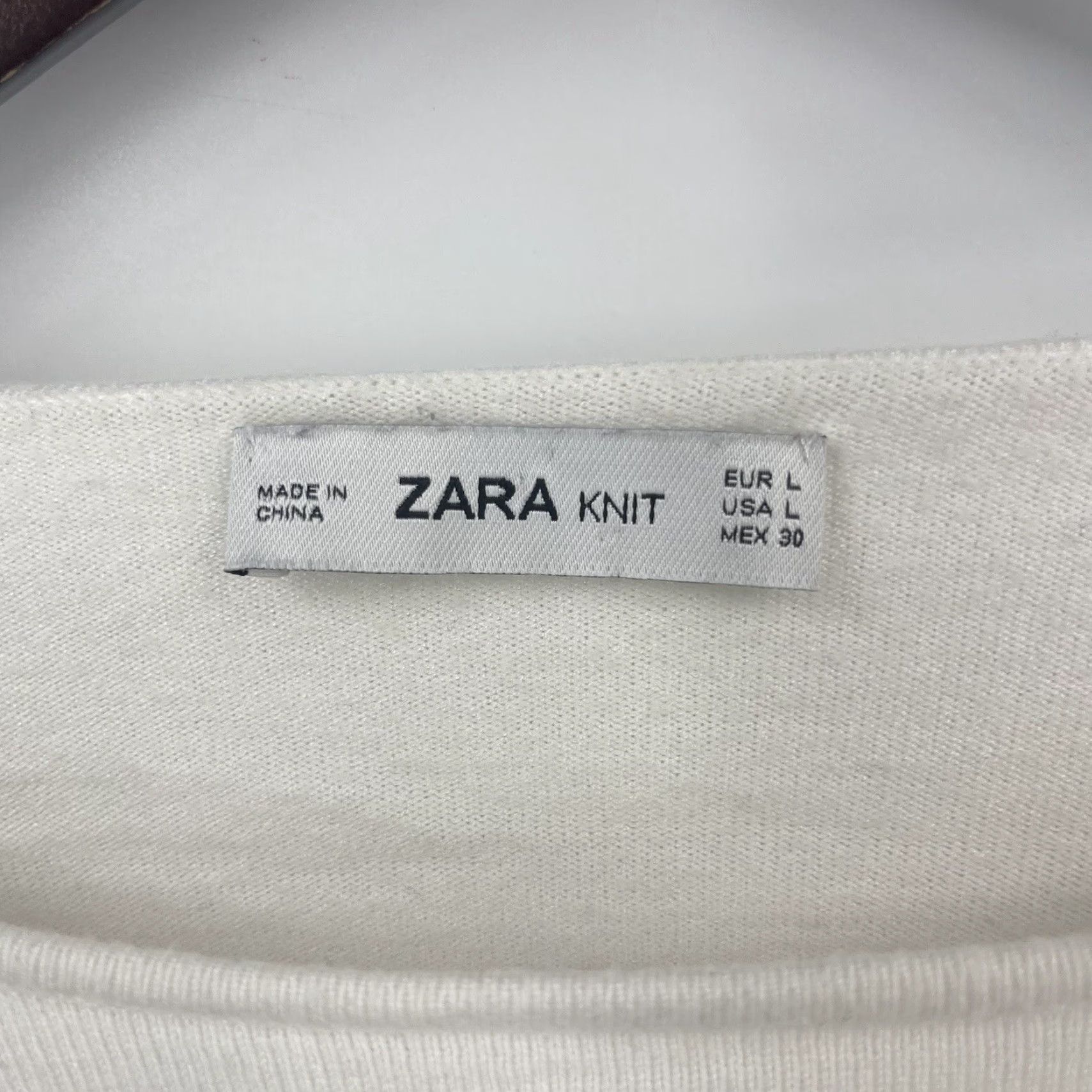 Zara Zara Knit Sweater Womens Large L Ivory Tiered Ruffle Sleeves Frill Pullover Bohemian Designer Elegant Modern Knit Style Vintage No Size L / US 10 / IT 46 - 6 Thumbnail