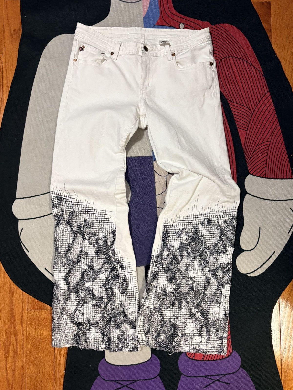 Handmade White 1of1 Handmade Flare Jeans Size US 32 / EU 48 - 1 Thumbnail