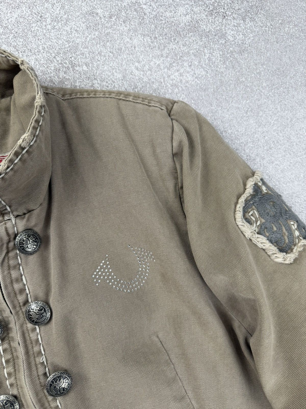 True Religion Vintage True Religion Women’s Military Denim Jacket Size 50 Size XL / US 12-14 / IT 48-50 - 7 Thumbnail