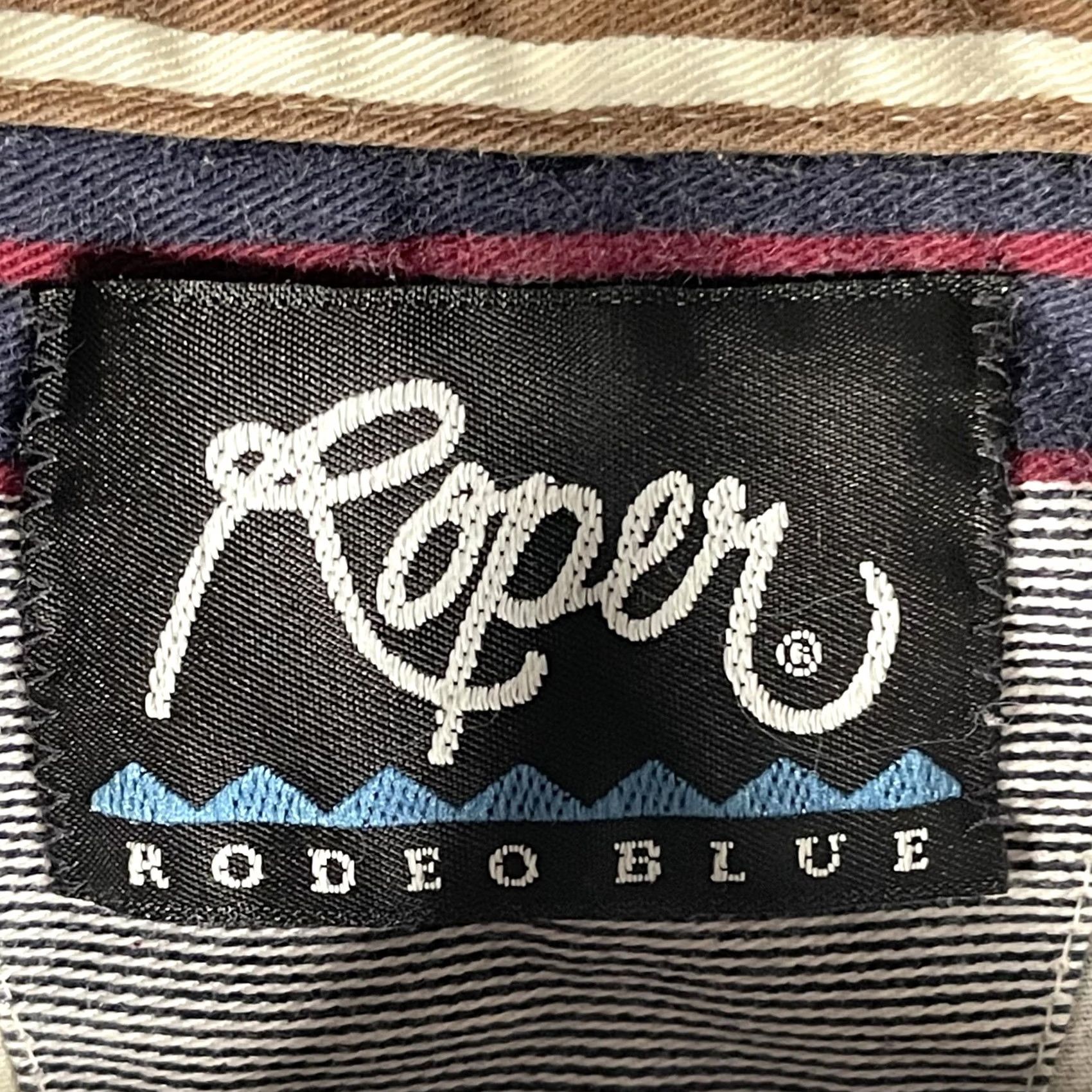 Roper VTG Roper Shirt Mens XL Button-Down Western Rodeo Blue Striped Long Sleeve Size US XL / EU 56 / 4 - 5 Thumbnail