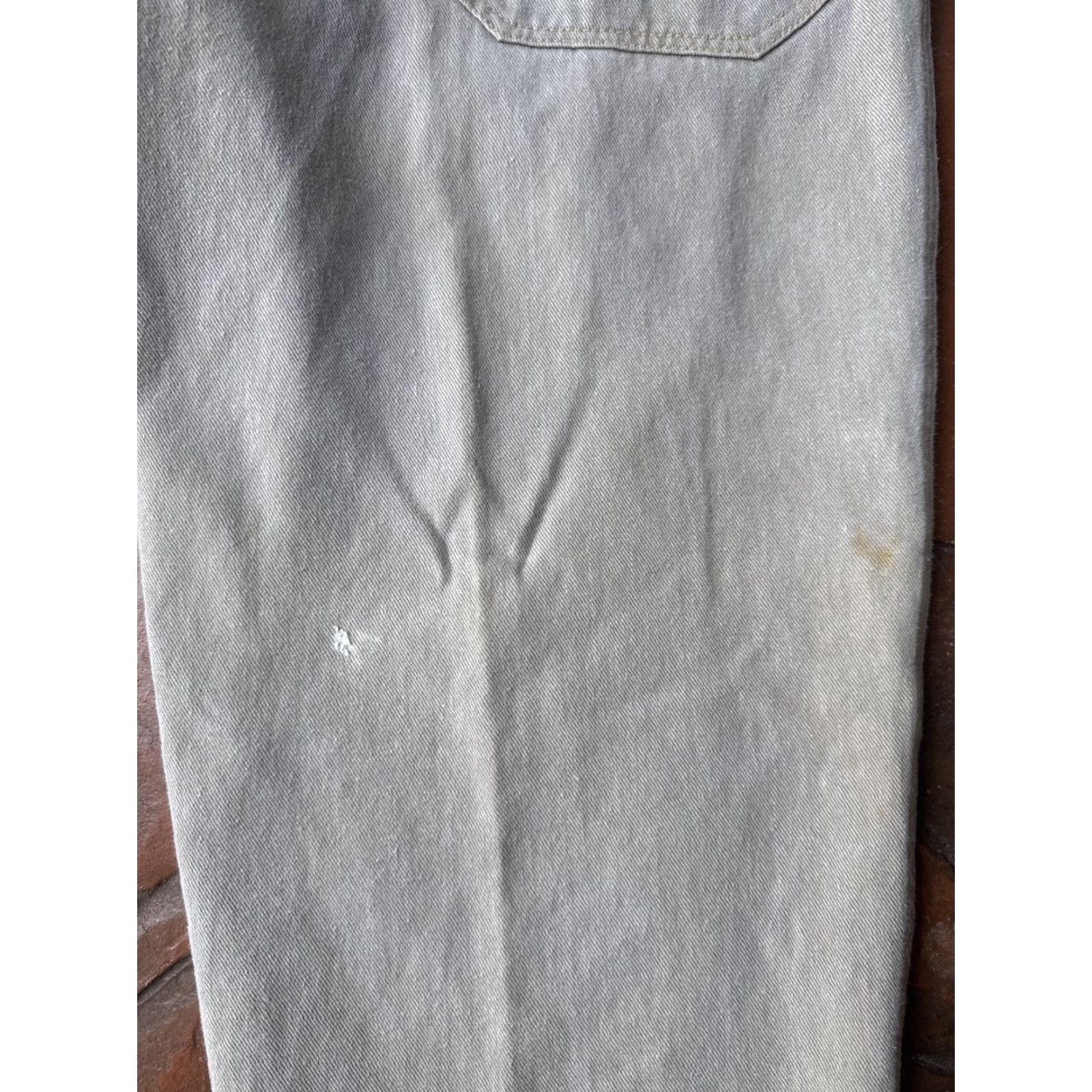 Vintage VINTAGE Paco Baggy Jeans Men 31x32 Hip Hop Skater Grunge Tapered Denim 31 Beige Cotton PACO Jeans Men Size US 31 - 6 Thumbnail