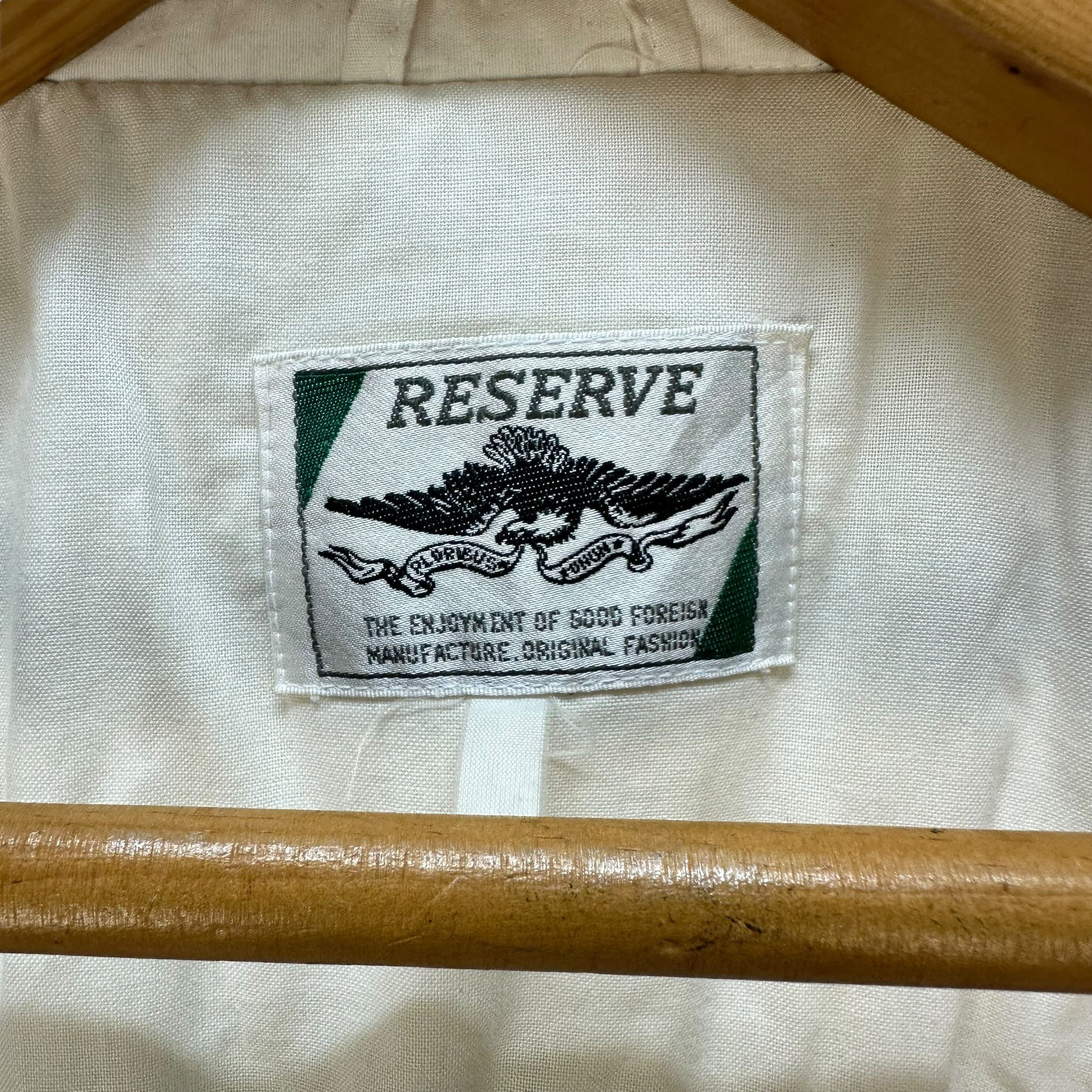 Vintage 90's RESERVE White Parachute Bomber Jacket #A73-1758 Size US L / EU 52-54 / 3 - 11 Thumbnail