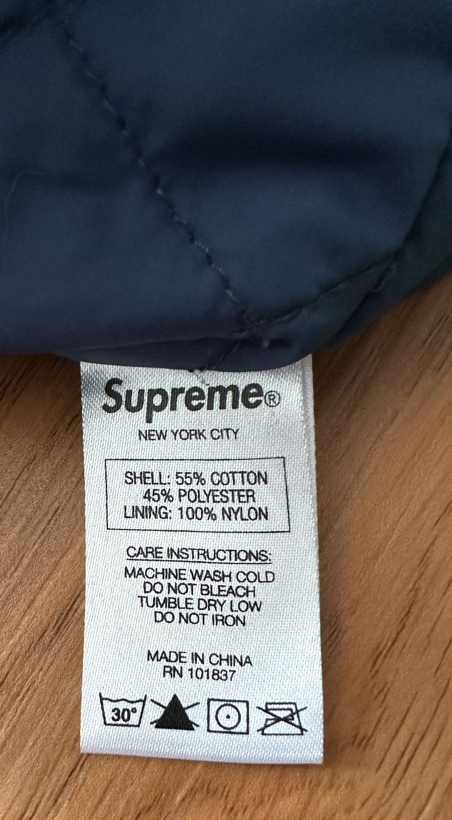 Supreme × Thrasher Supreme x Thrasher Skate And Destroy Blue Bomber Jacket (M) Size US M / EU 48-50 / 2 - 10 Thumbnail