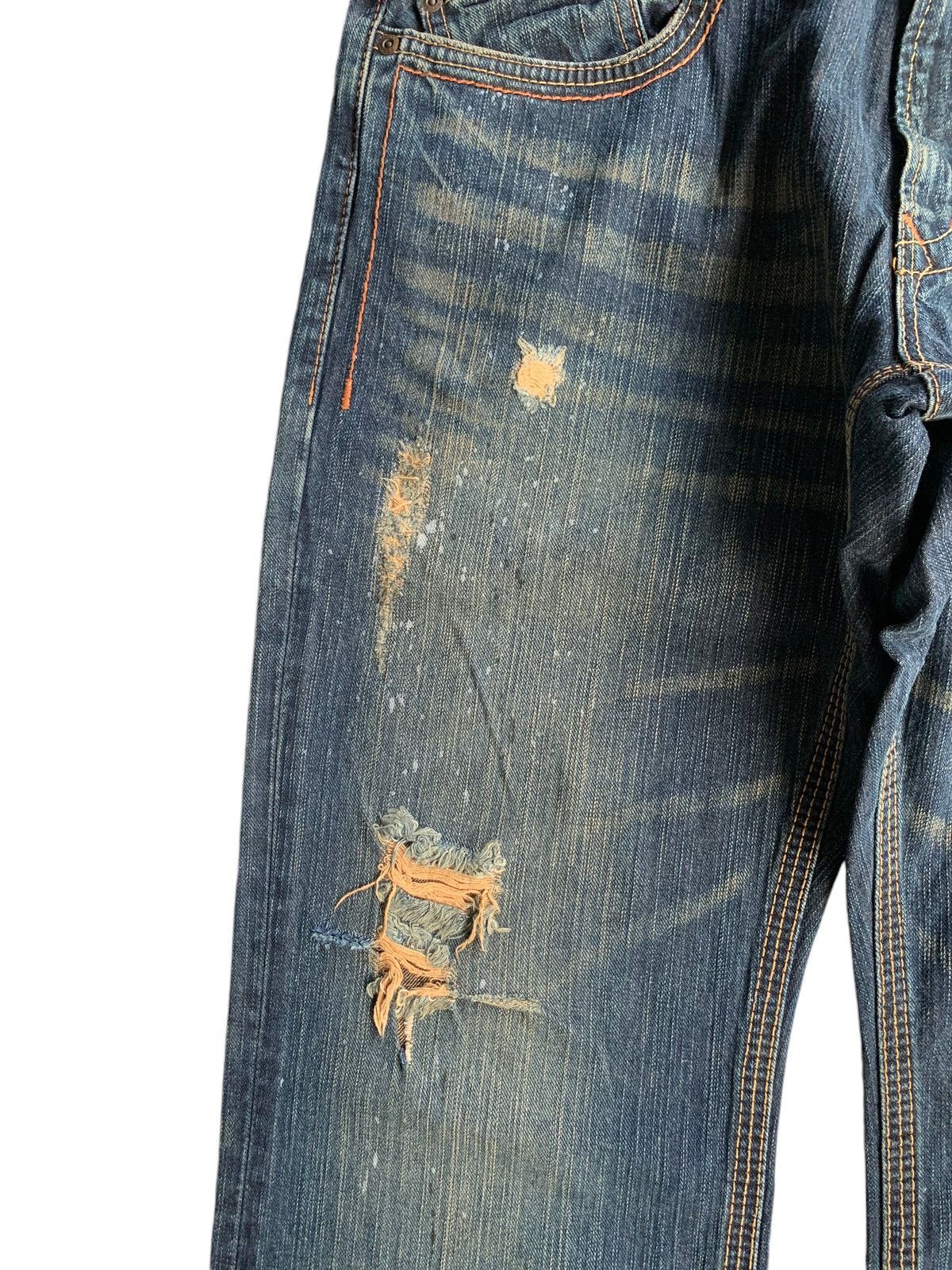 Beauty Beast × Edwin × If Six Was Nine EDWIN XVS PUNK STYLE RUSTY MUDMAX DISTRESSED DENIM☠️🎌 Size US 32 / EU 48 - 15 Thumbnail