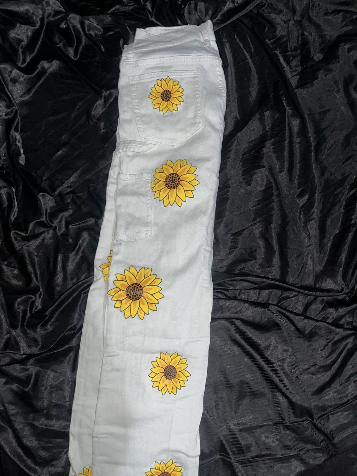 Zumiez Drippy denim sunflower pants Size US 32 / EU 48 - 2 Thumbnail