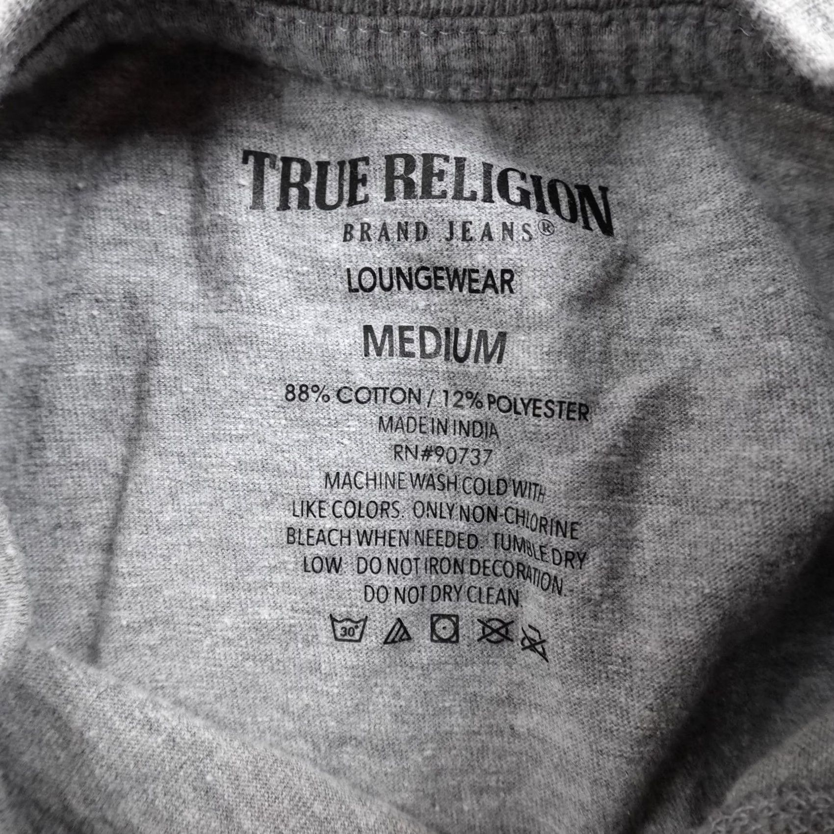 True Religion True Religion Shirt Mens M Gray Graphic Horseshoe Spell Out Logo Crewneck Tee Size US M / EU 48-50 / 2 - 4 Thumbnail