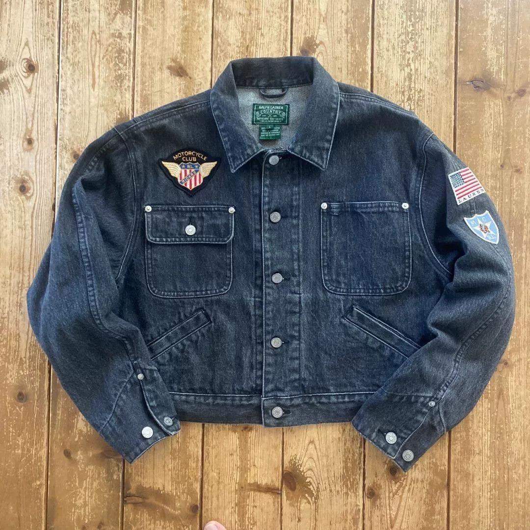 RRL Ralph Lauren vintage ralph lauren motorcycle denim jacket Size M / US 6-8 / IT 42-44 - 1 Thumbnail