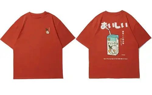 Japanese Brand Harajuku Oversize Japanese Milk Print T shirt Size US L / EU 52-54 / 3 - 3 Thumbnail