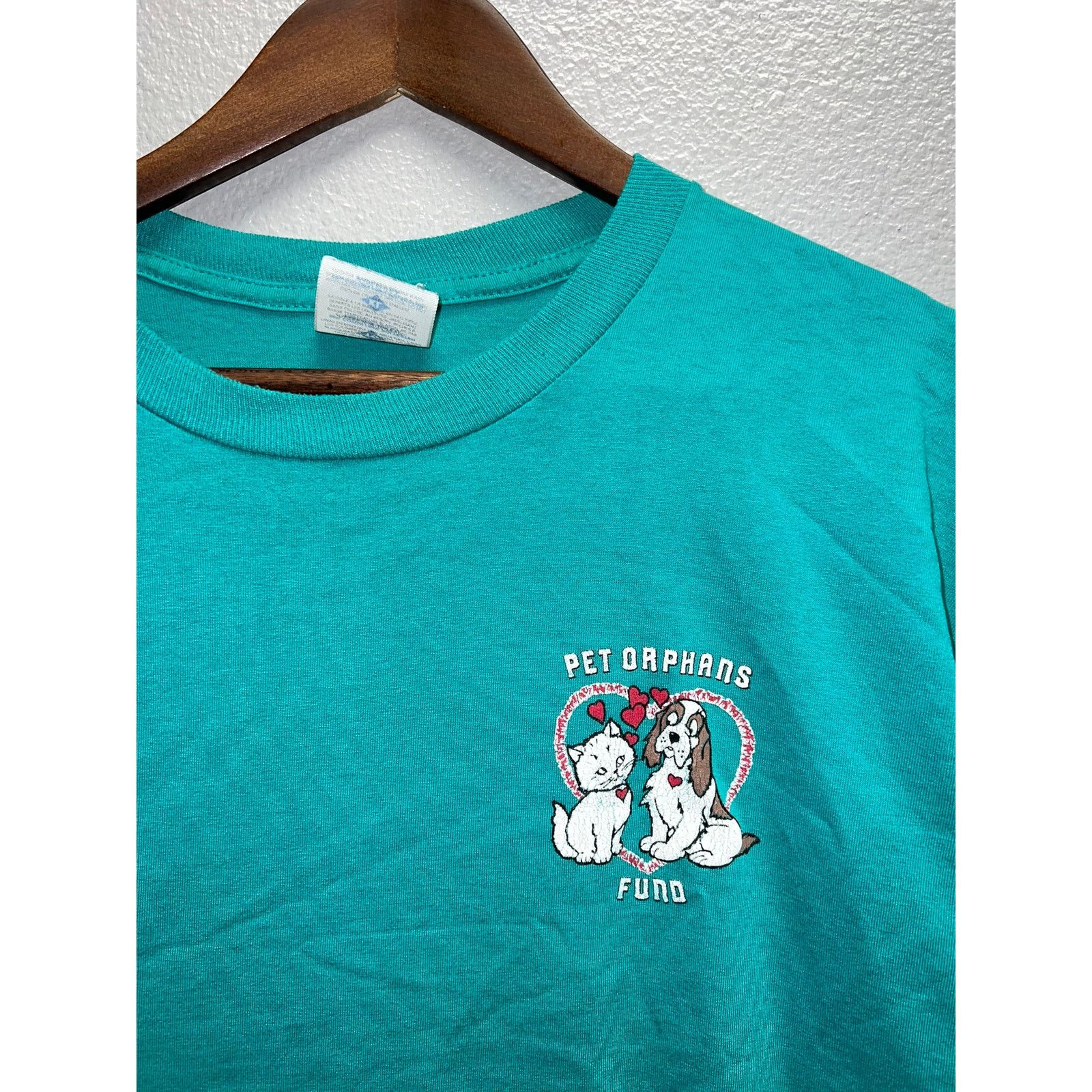Jerzees Vintage Pet Orphans Shirt Pet Fund Graphic Cat Dog X-Large Size US XL / EU 56 / 4 - 2 Thumbnail