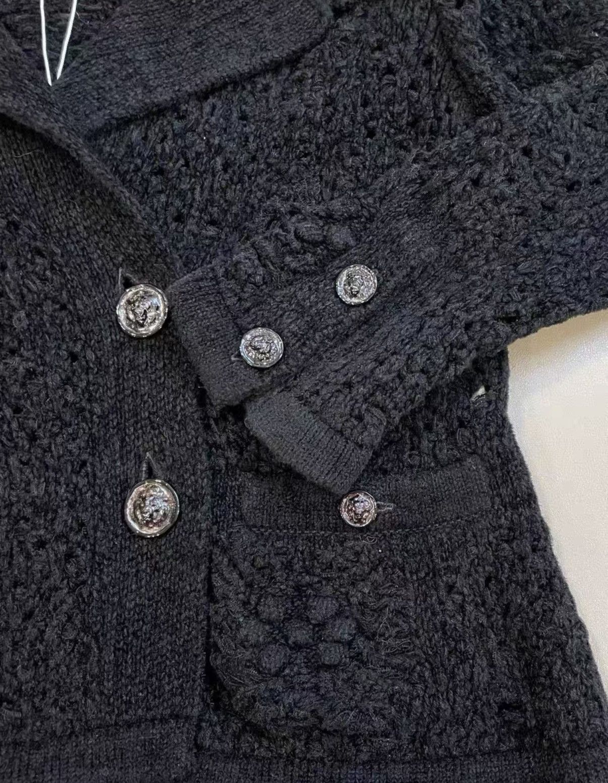 Chanel Chanel 22B Classic Black Hollow Knit Top J33 Size XS / US 0-2 / IT 36-38 - 4 Thumbnail