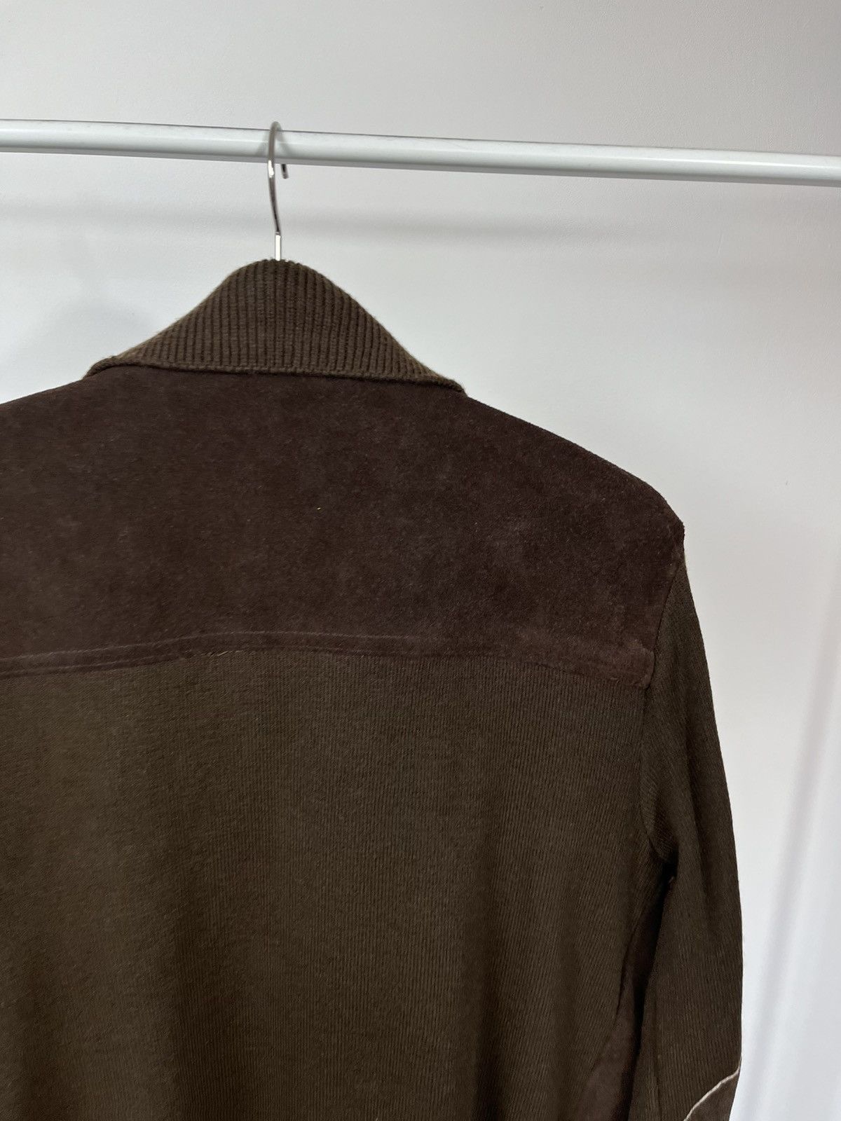 Leather Vintage Suede Leather Jacket Brown Knit Sleeves Zip Women’s Size M / US 6-8 / IT 42-44 - 12 Thumbnail
