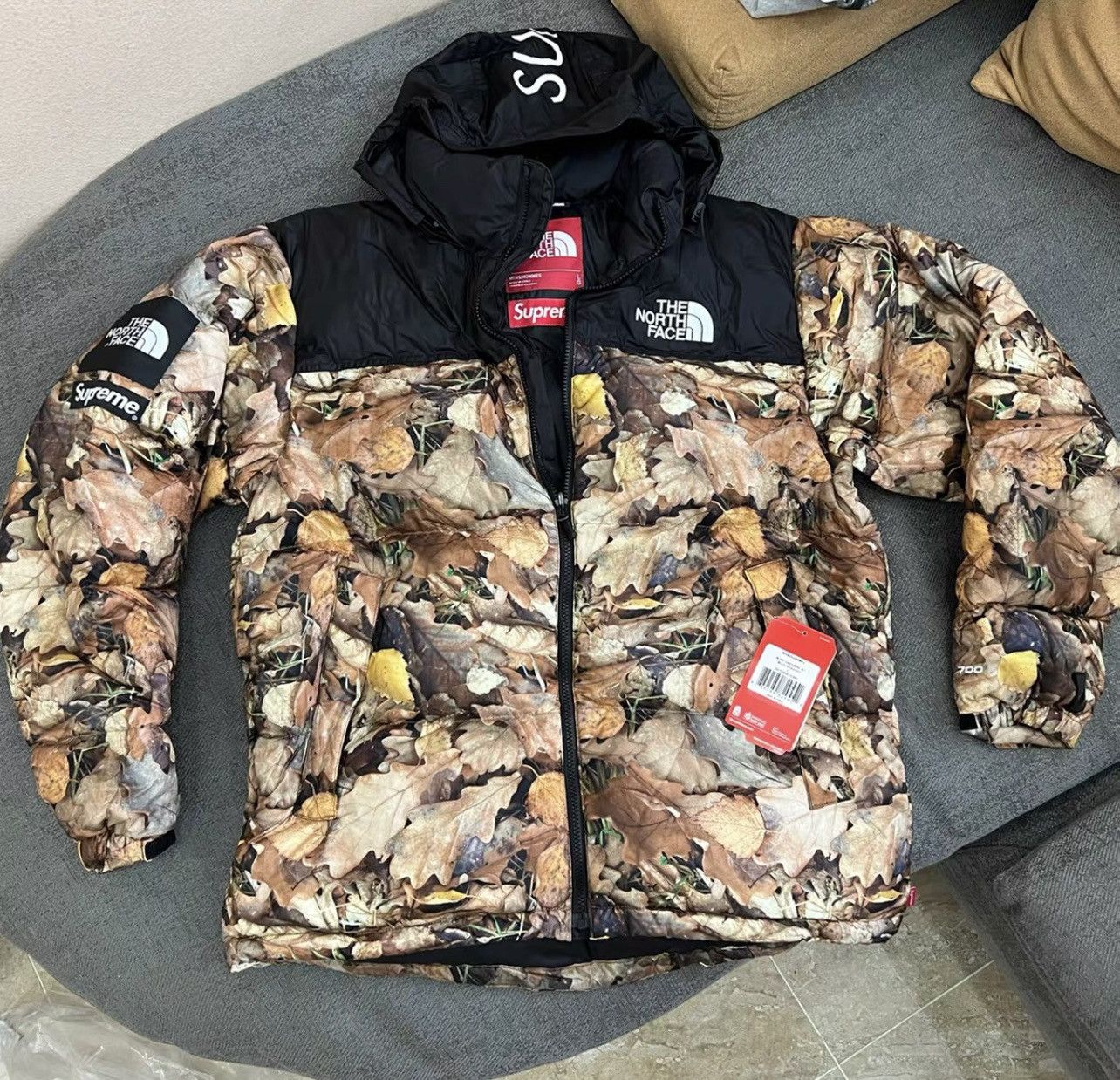 Supreme Supreme tnf the north face leaves nuptse jacket | Grailed