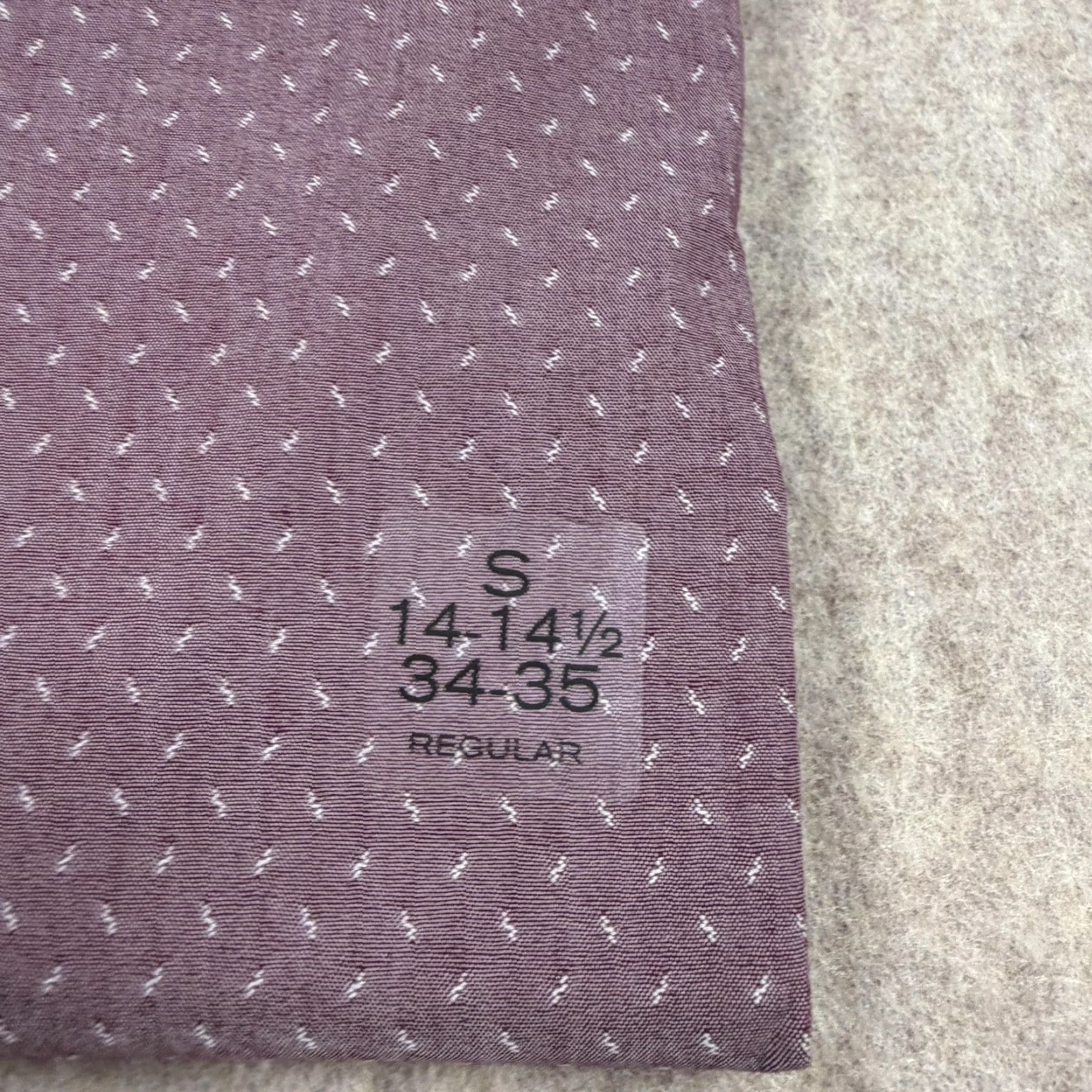Vintage J Ferrar Shirt Mens Small Burgundy Stretch Print Regular Fit Ultra Comfort Shirt Size US S / EU 44-46 / 1 - 2 Thumbnail