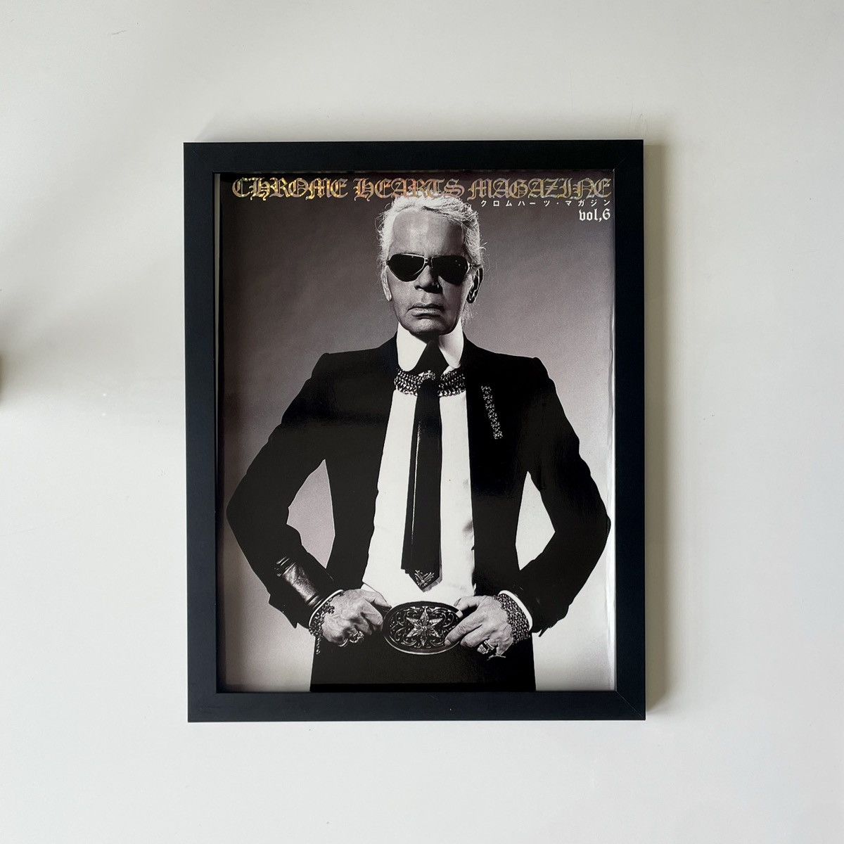Chrome Hearts Chrome Hearts Karl lagerfeld cover Framed poster 9x11 Size ONE SIZE - 1 Thumbnail
