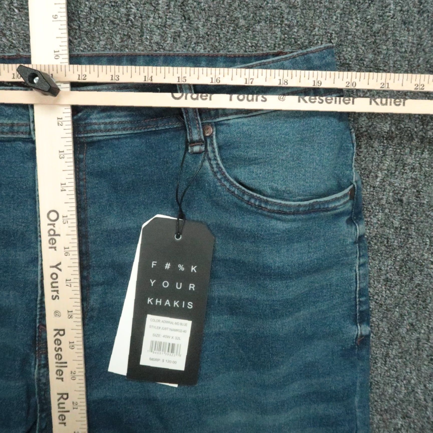 Vintage The Perfect Jean Jeans Men 40x32 Blue Slim 5-Pocket Medium Wash Whiskered NWT Vintage No Size US 40 / EU 56 - 7 Thumbnail