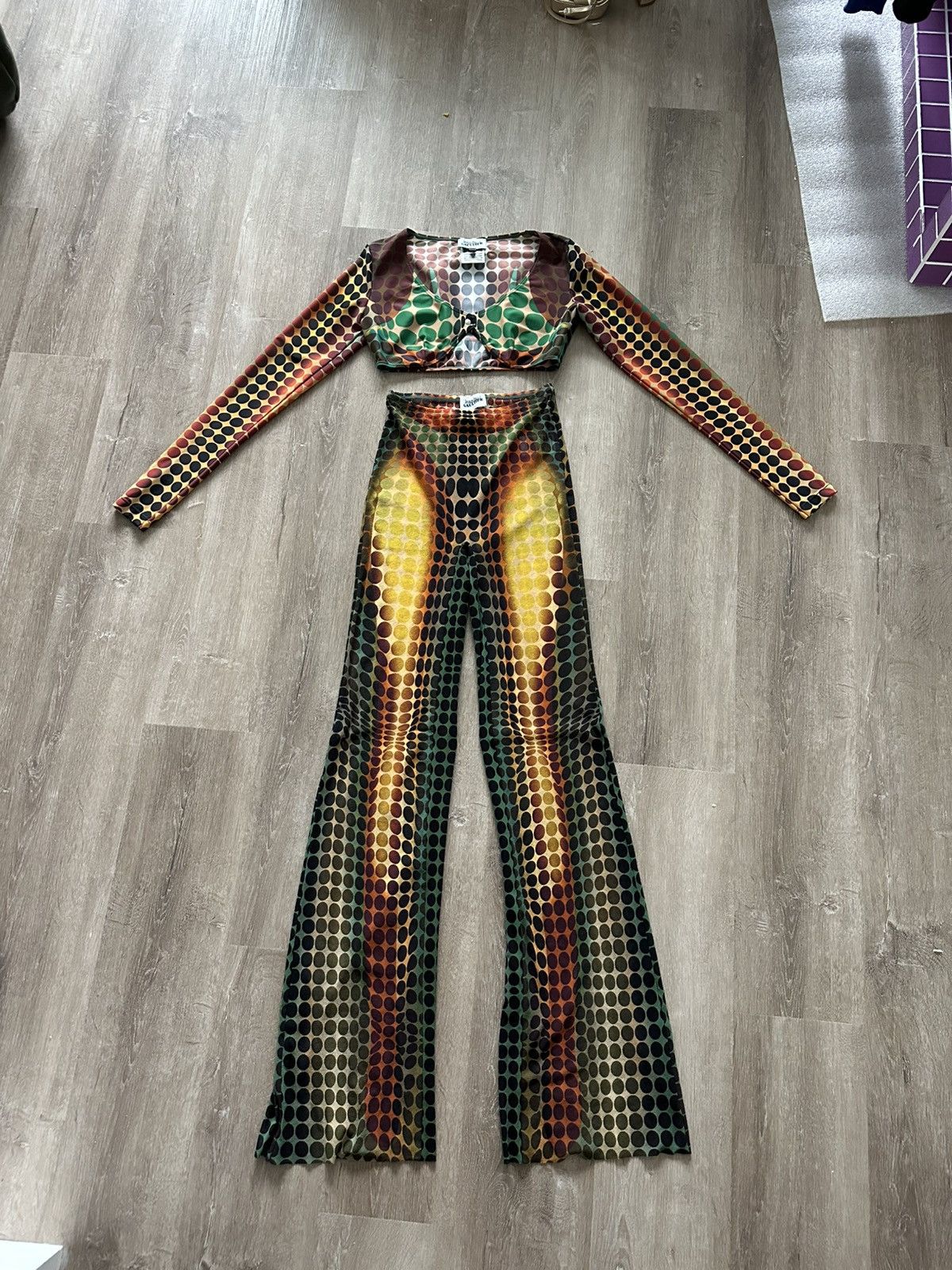 Jean Paul Gaultier JPG JEAN PAUL GAULTIER The Brown Dots Set Size 27" / US 4 / IT 40 - 1 Thumbnail