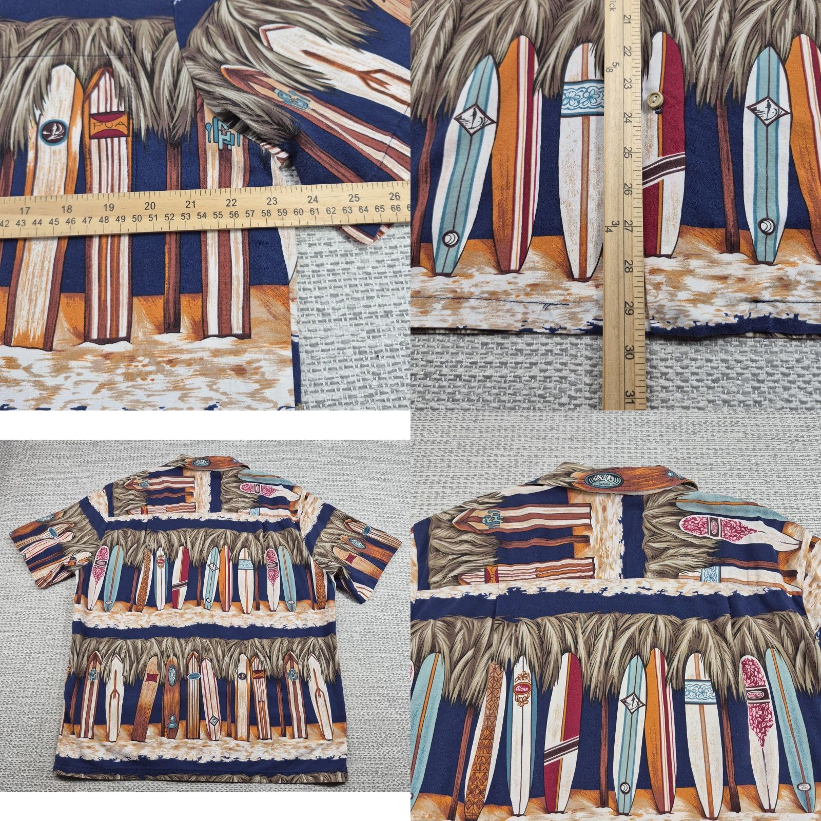 ALOHAS VINTAGE Kalaheo Hawaiian Shirt Mens Large Button-Up Surfboard Aloha Hawaii USA Made Size US L / EU 52-54 / 3 - 8 Thumbnail